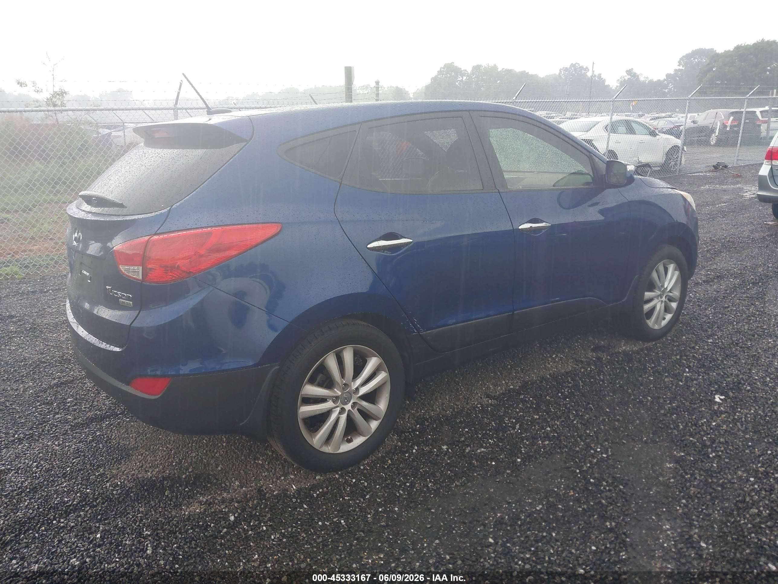 2013 Hyundai Tucson Limited Blue vin: KM8JU3AC2DU773694
