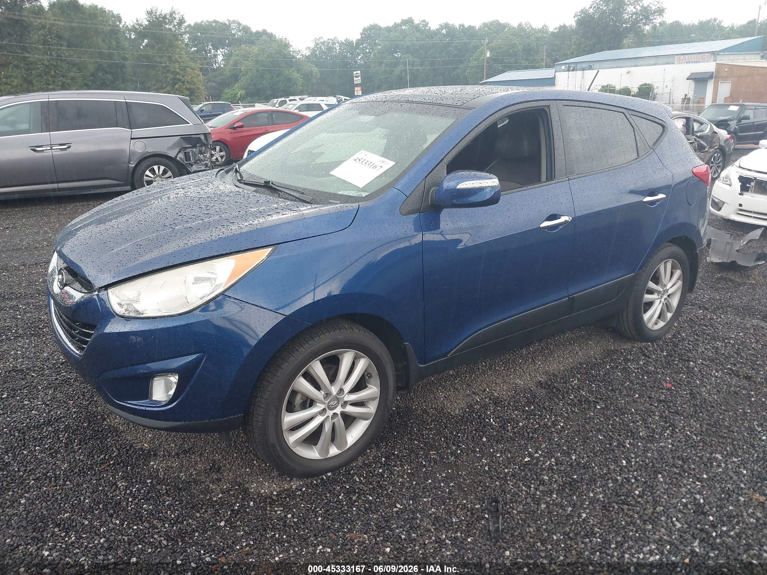 2013 Hyundai Tucson Limited Blue vin: KM8JU3AC2DU773694