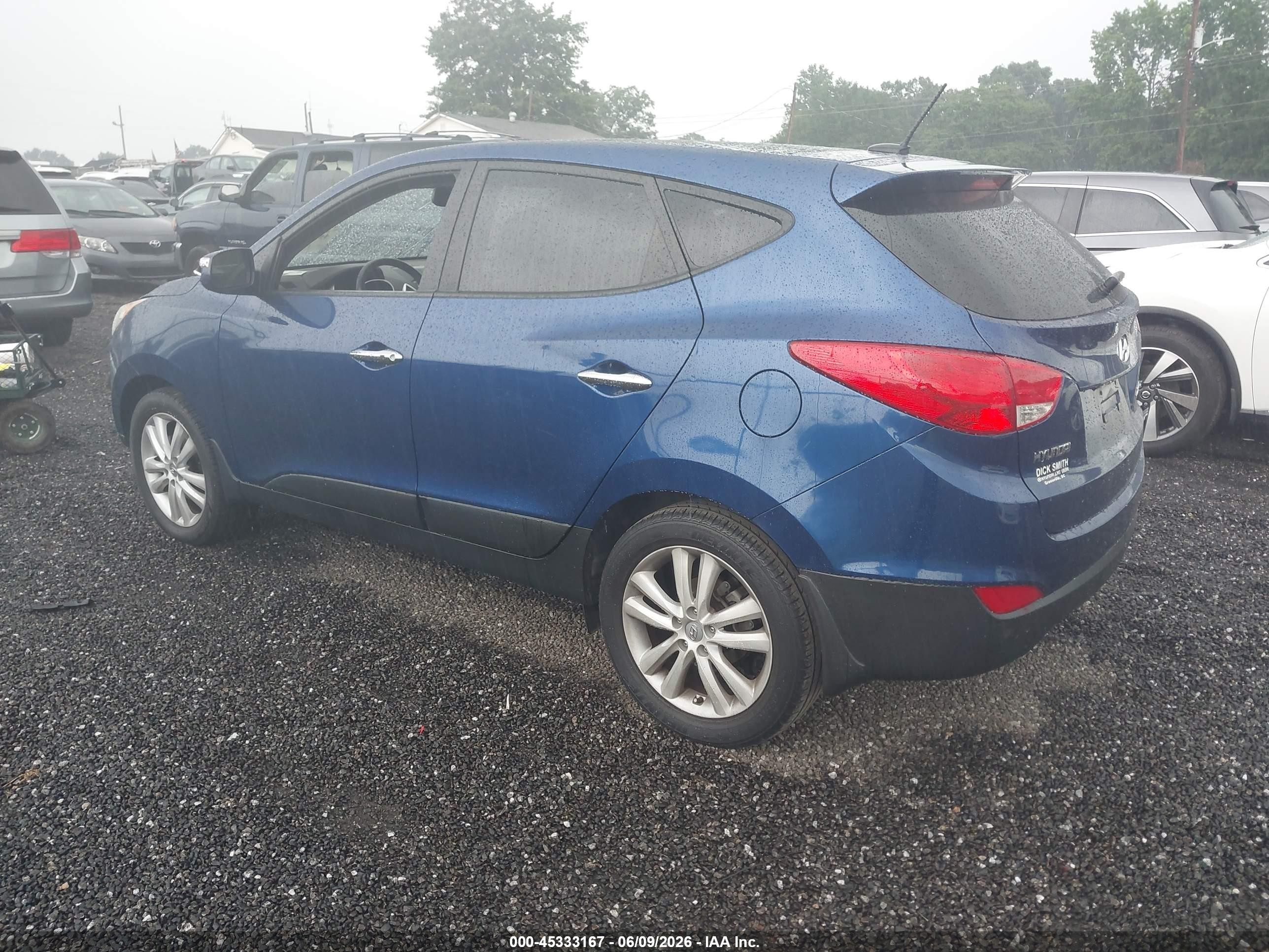 2013 Hyundai Tucson Limited Blue vin: KM8JU3AC2DU773694