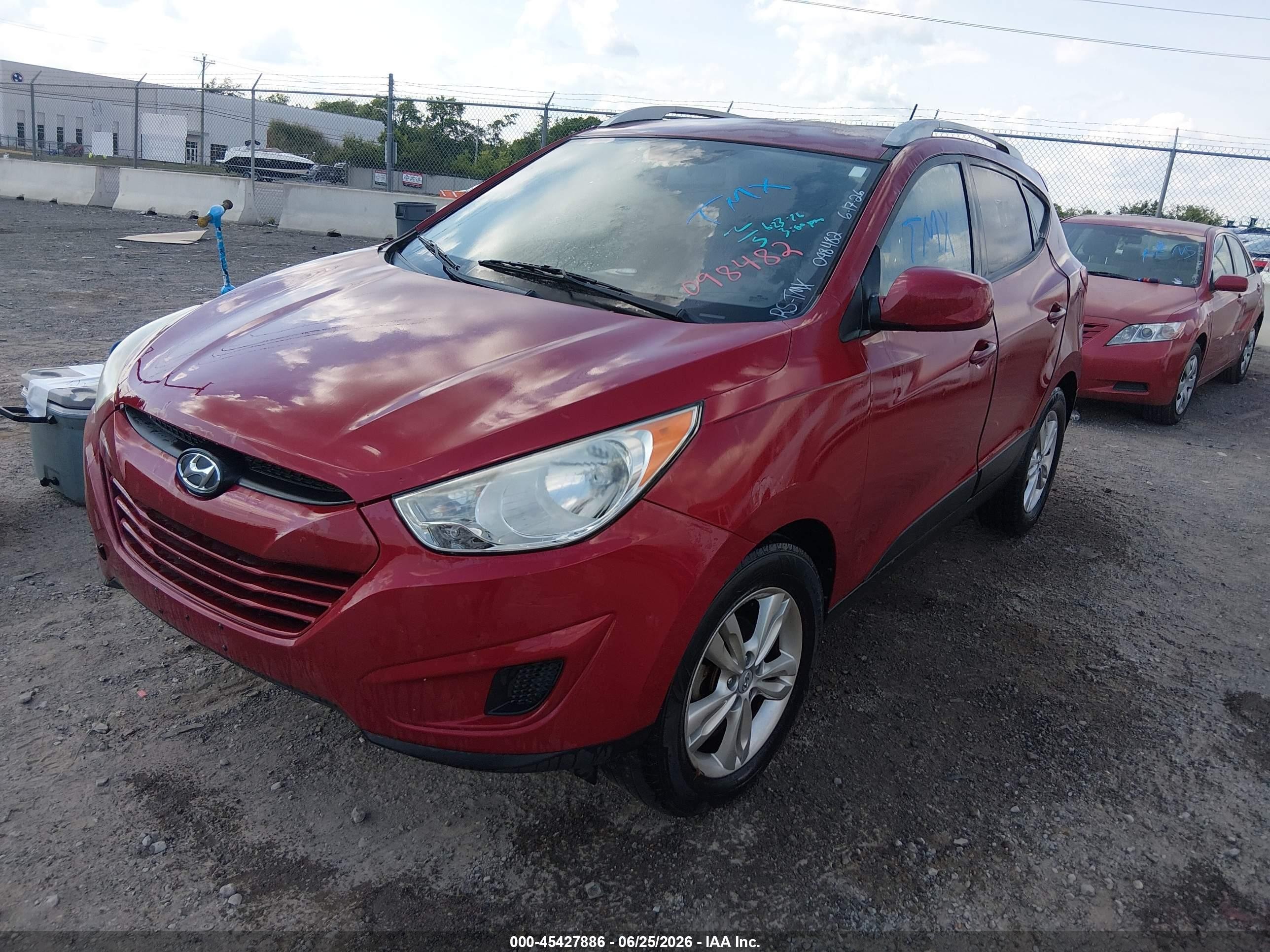 2010 Hyundai Tucson Gls Red vin: KM8JU3AC3AU098482