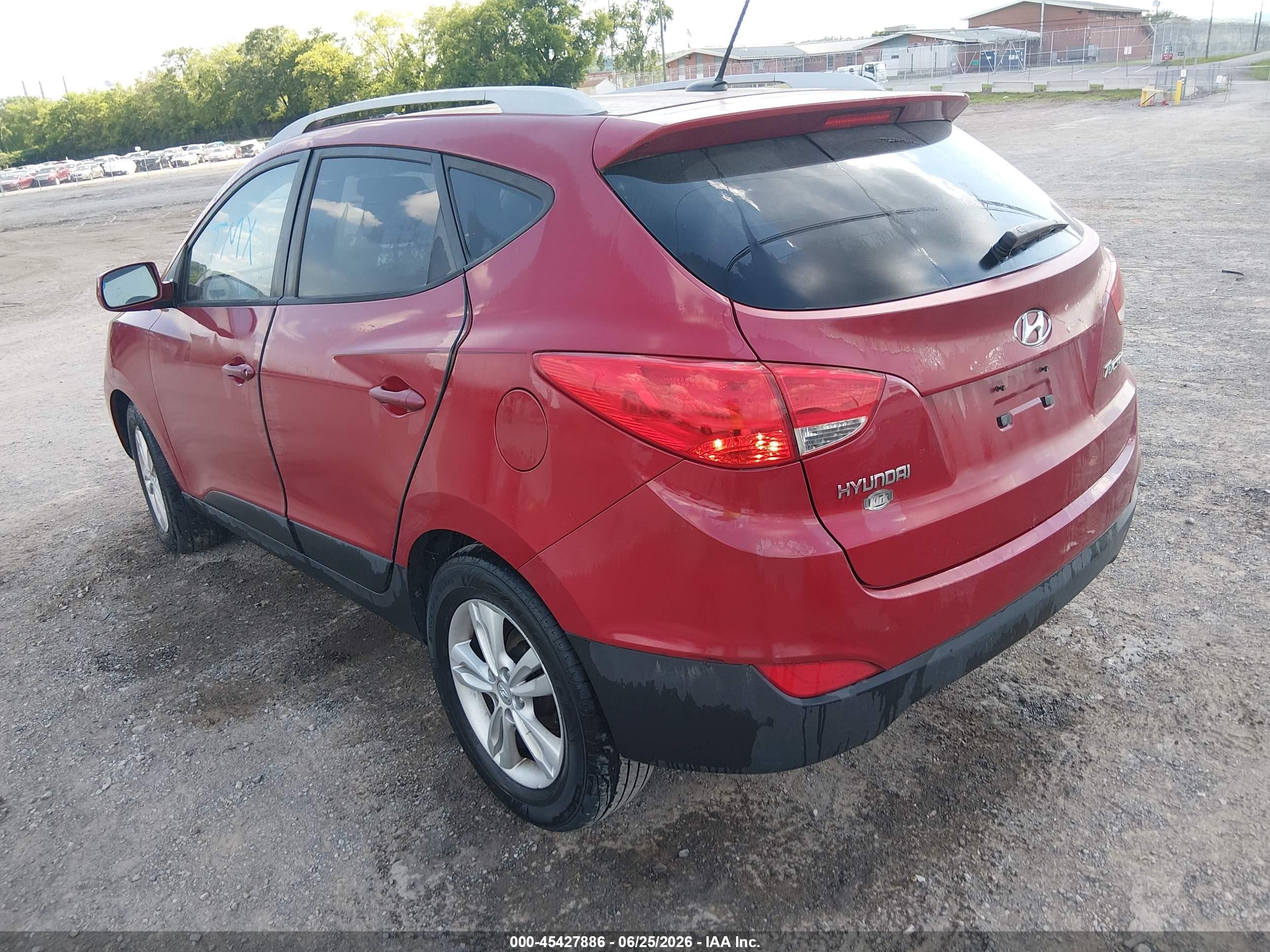 2010 Hyundai Tucson Gls Red vin: KM8JU3AC3AU098482