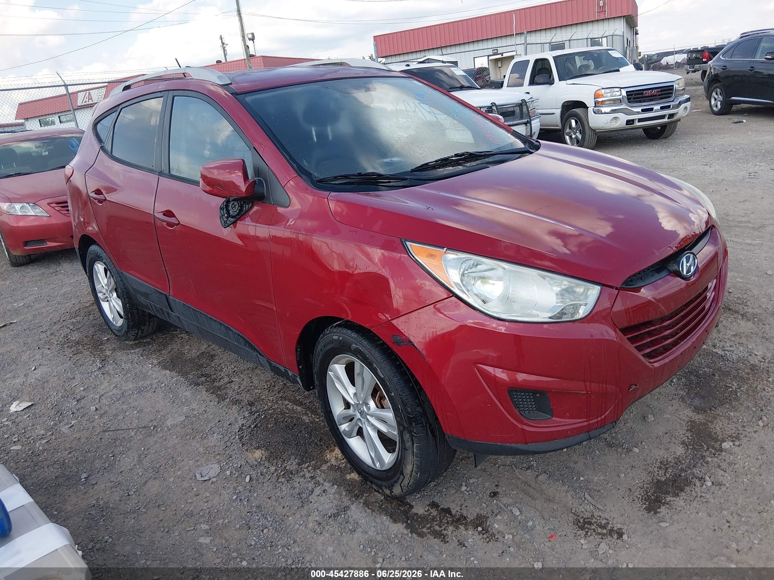 2010 Hyundai Tucson Gls Red vin: KM8JU3AC3AU098482