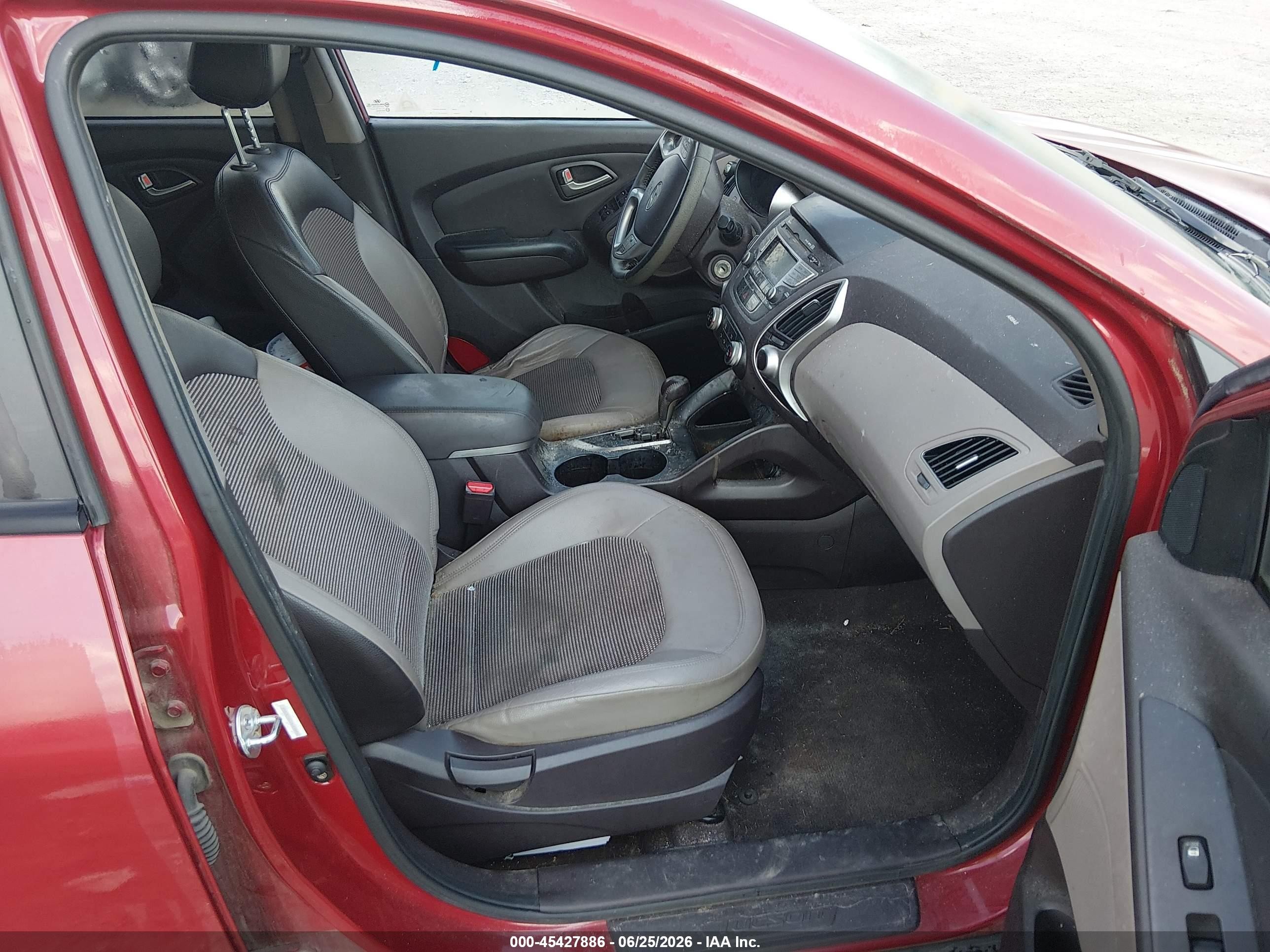 2010 Hyundai Tucson Gls Red vin: KM8JU3AC3AU098482
