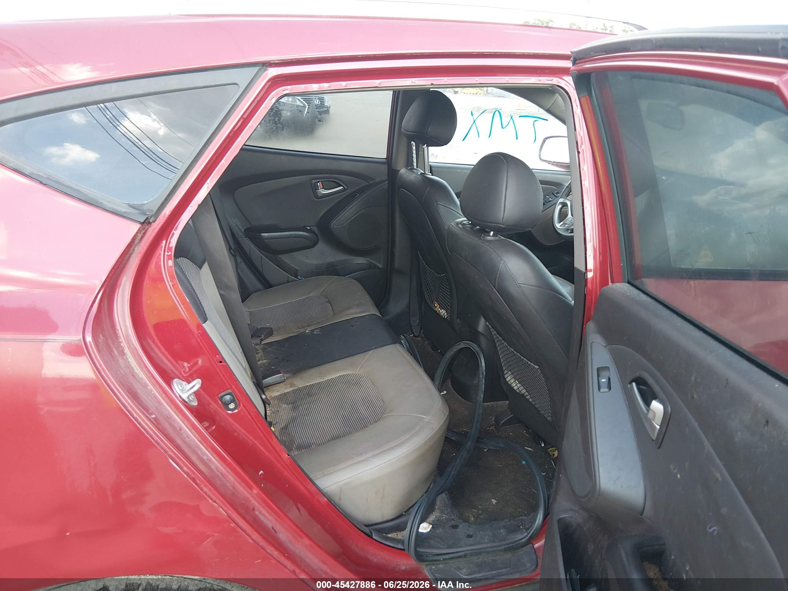 2010 Hyundai Tucson Gls Red vin: KM8JU3AC3AU098482