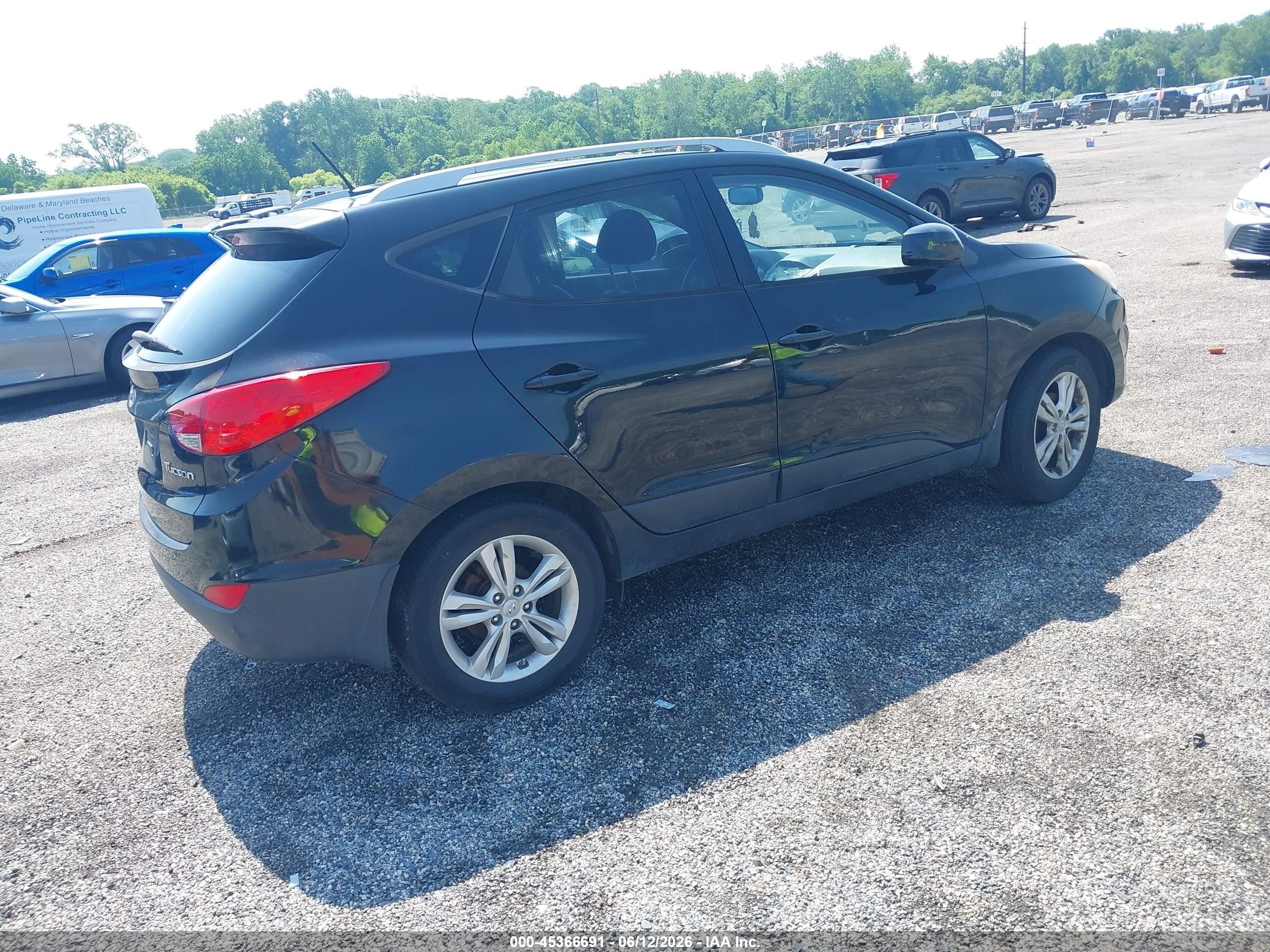 2011 Hyundai Tucson Gls Black vin: KM8JU3AC3BU128274