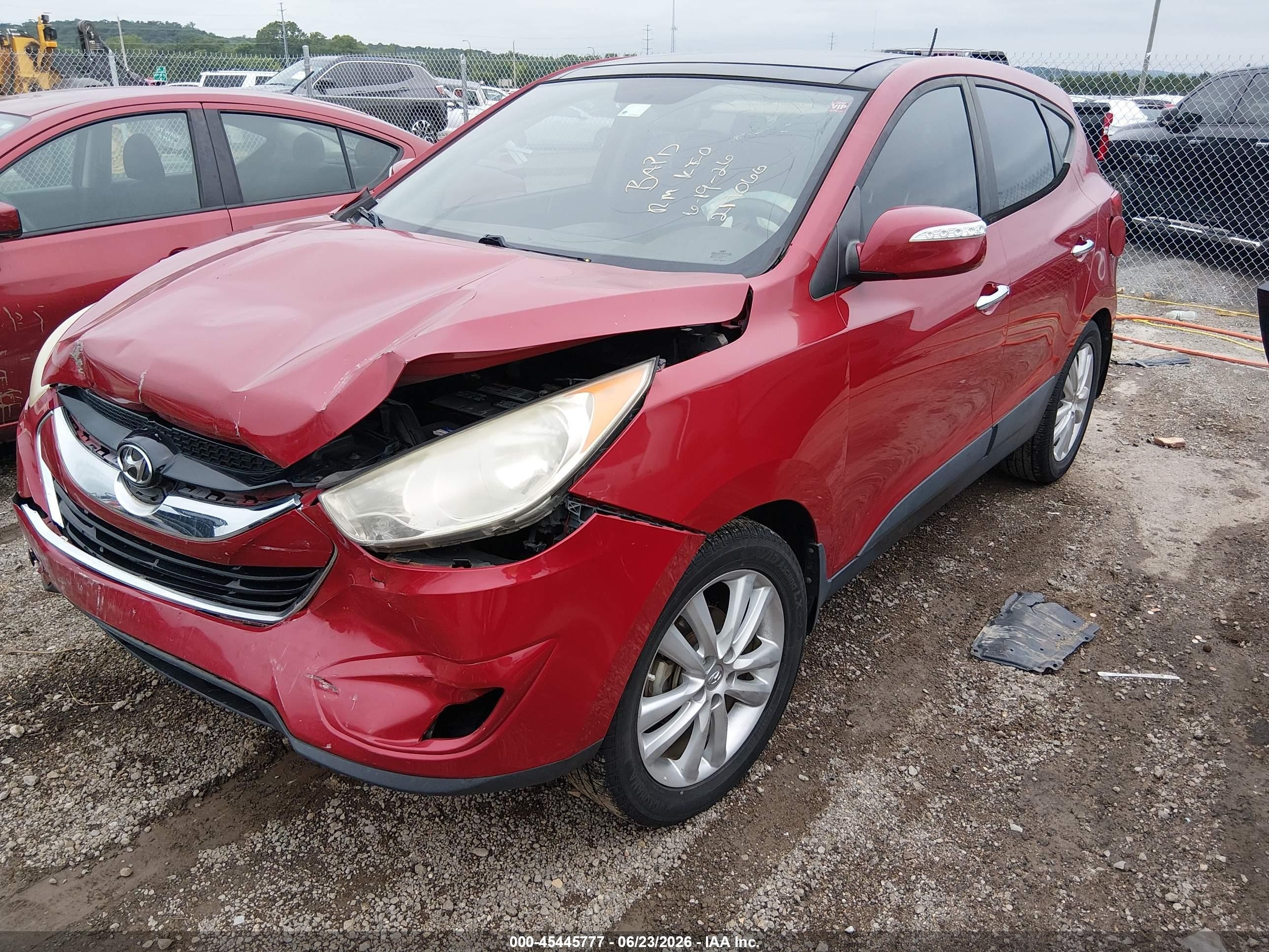 2011 Hyundai Tucson Limited Red vin: KM8JU3AC3BU217066