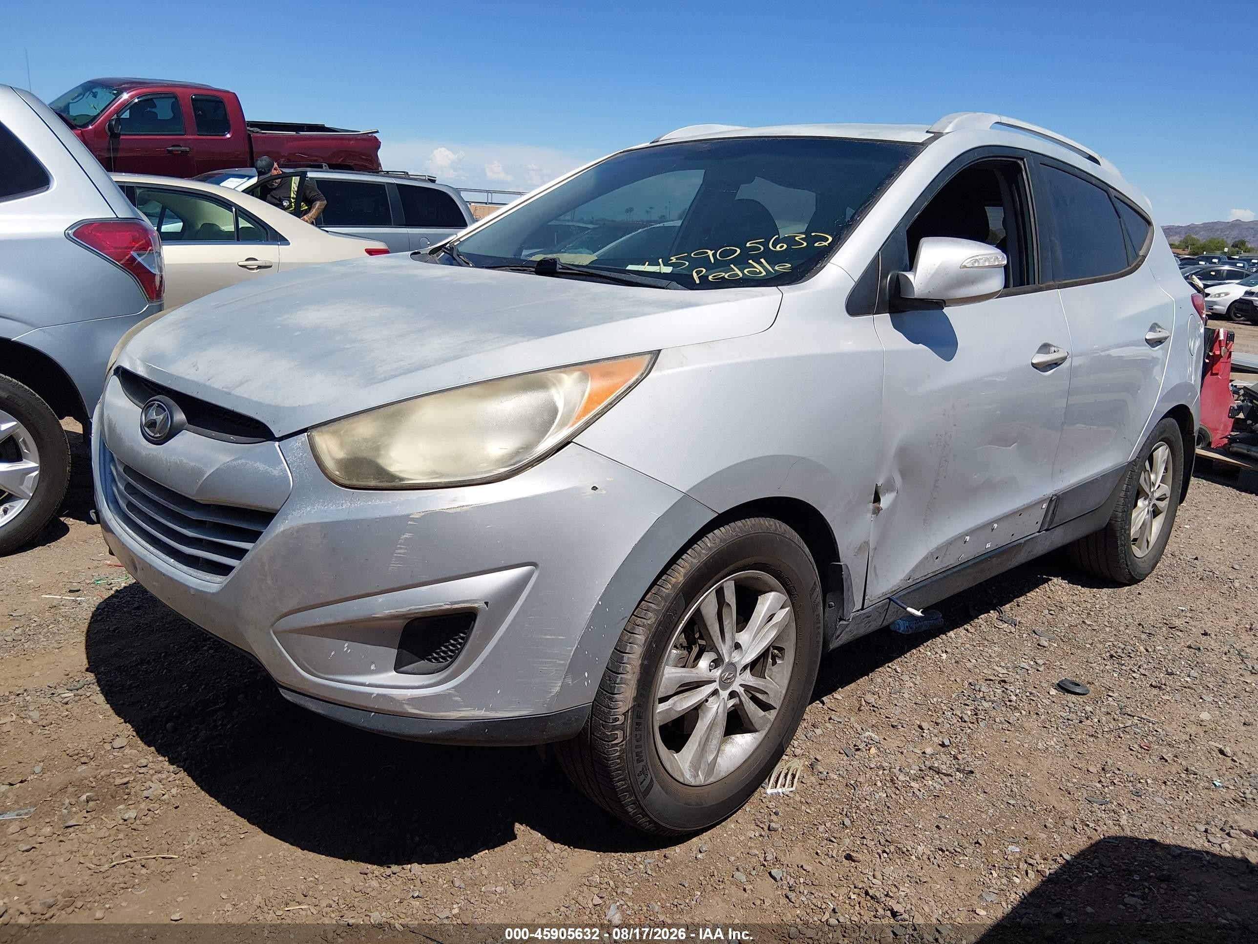 2012 Hyundai Tucson Gls Silver vin: KM8JU3AC3CU339136