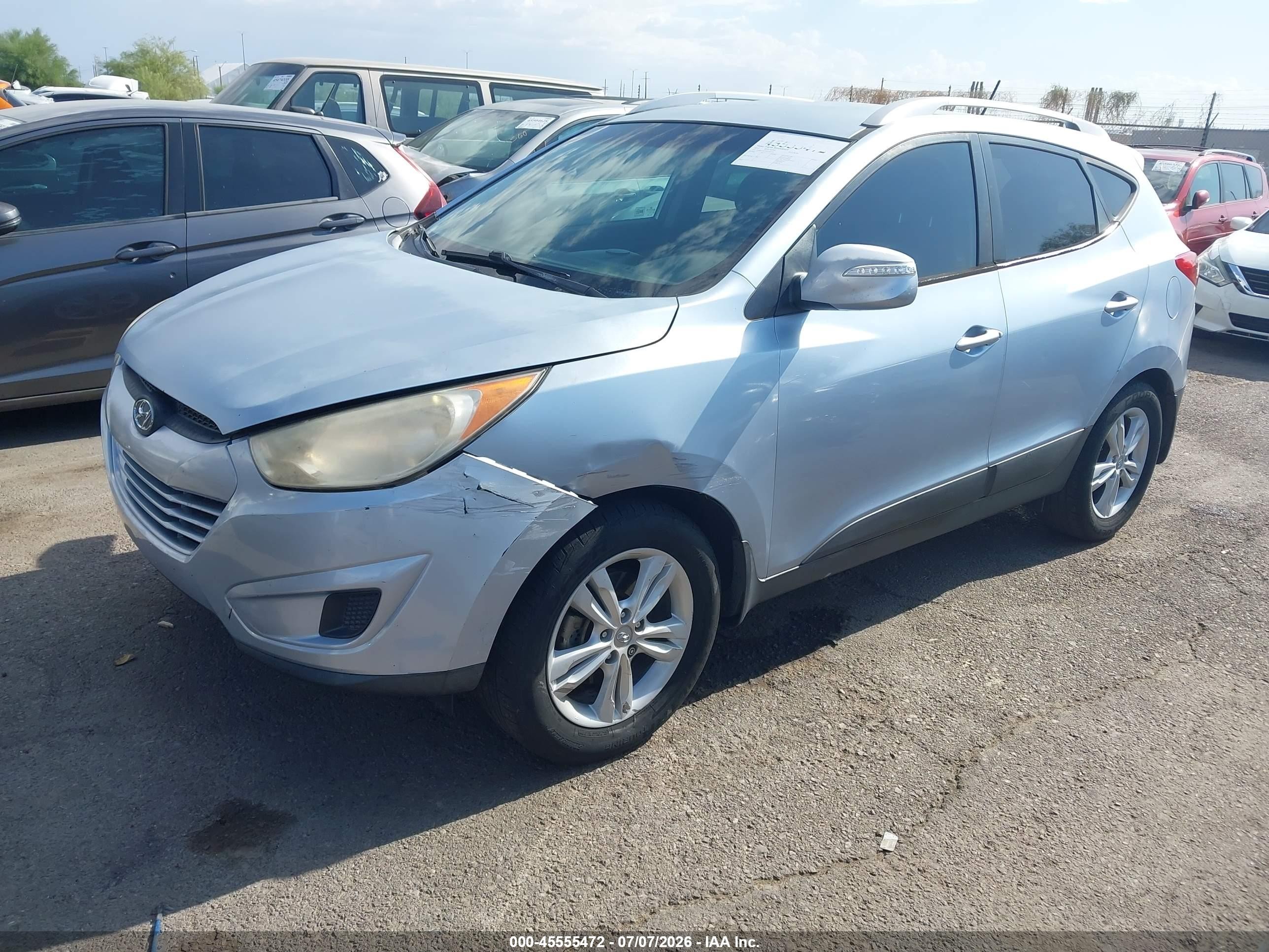 2012 Hyundai Tucson Gls Light Blue vin: KM8JU3AC3CU364733