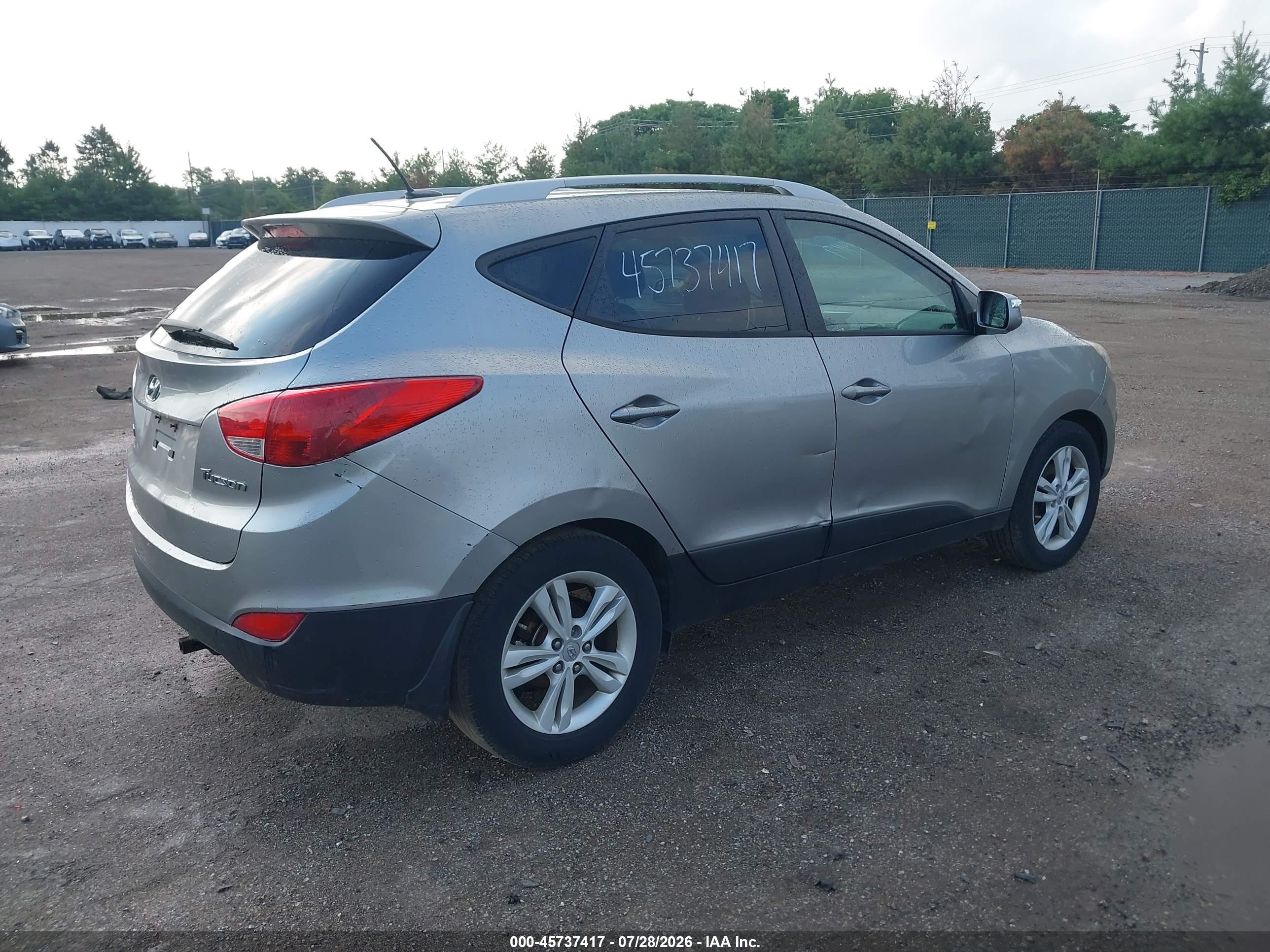 2012 Hyundai Tucson Gls Silver vin: KM8JU3AC3CU373612