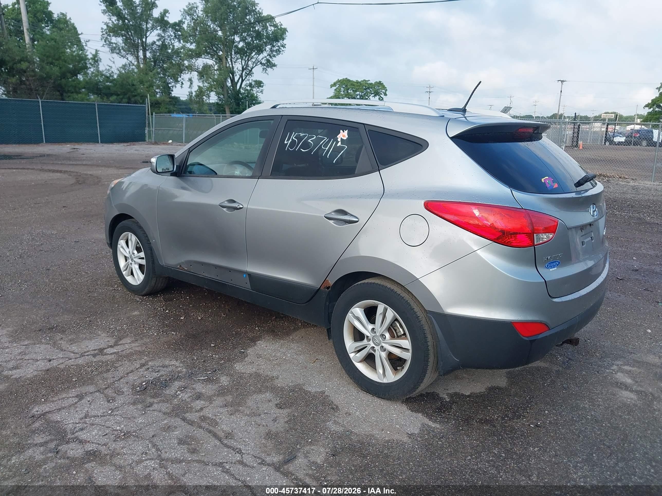 2012 Hyundai Tucson Gls Silver vin: KM8JU3AC3CU373612