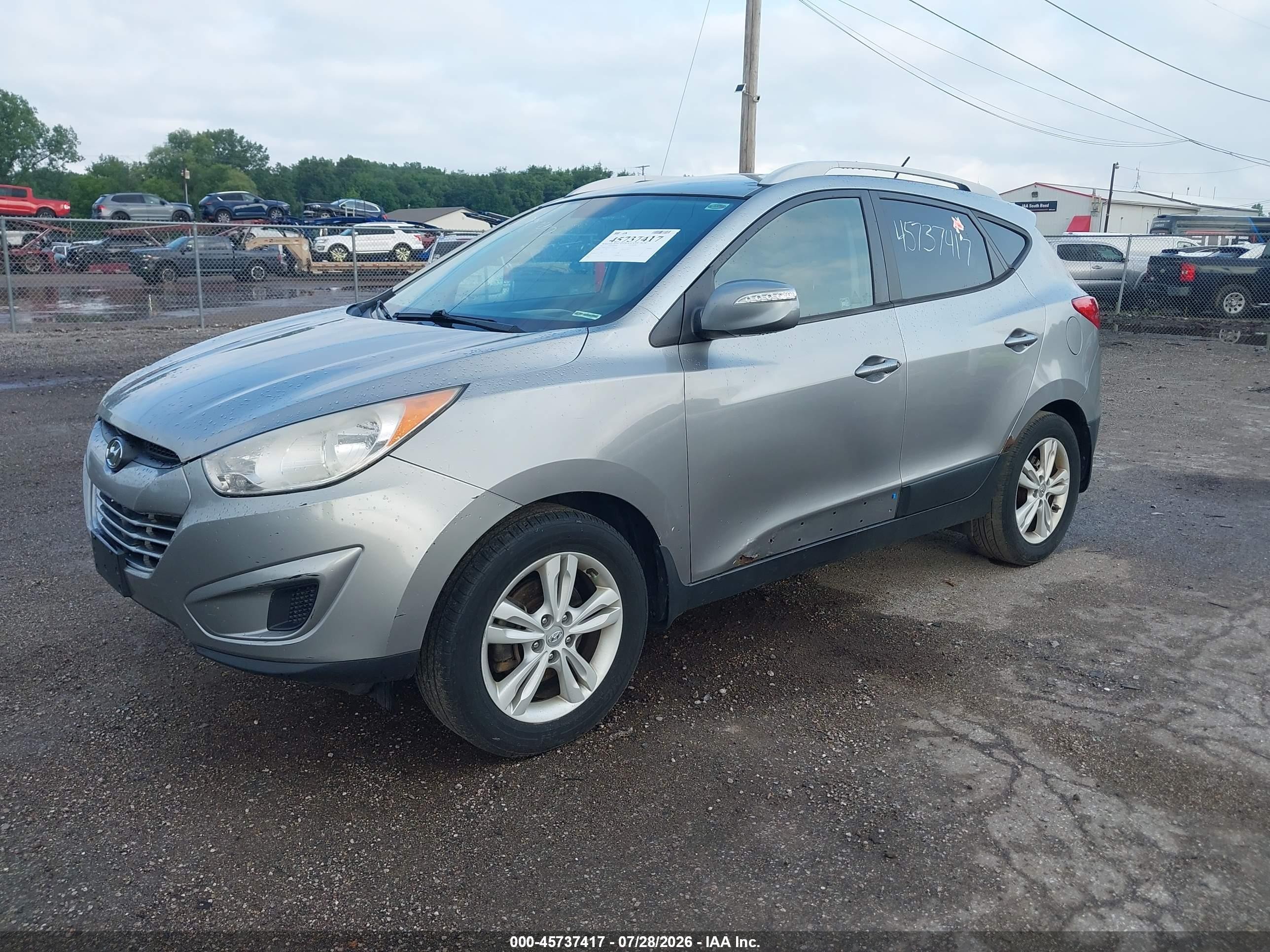 2012 Hyundai Tucson Gls Silver vin: KM8JU3AC3CU373612