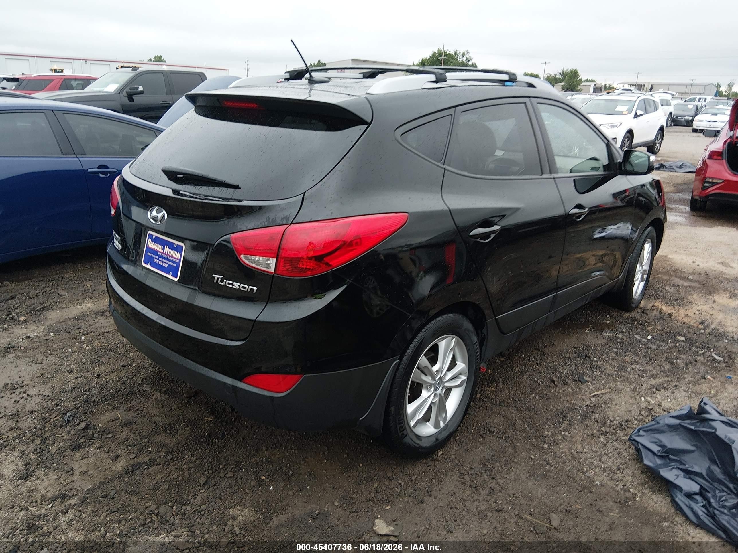 2012 Hyundai Tucson Gls Black vin: KM8JU3AC3CU377580