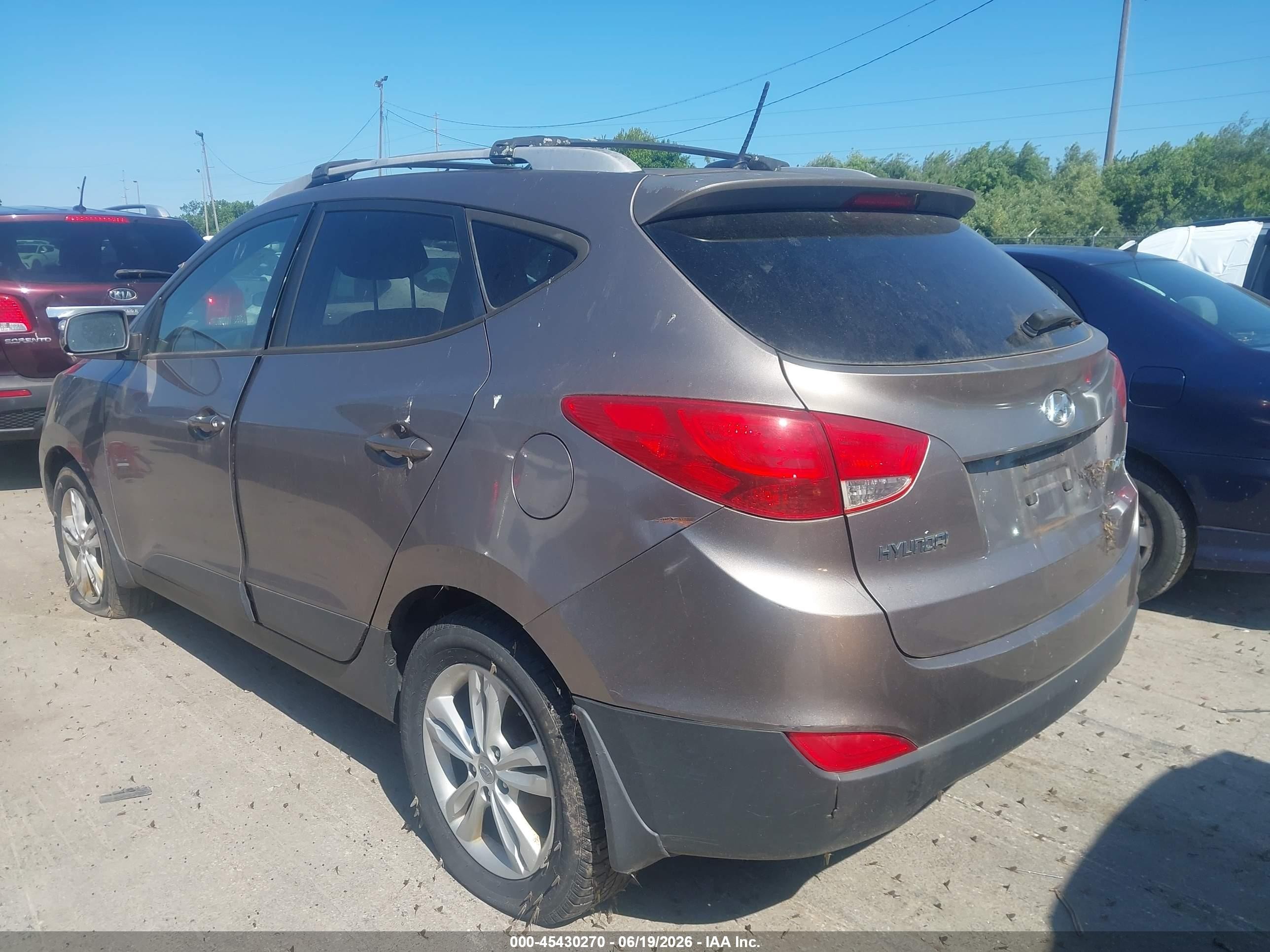 2012 Hyundai Tucson Gls Brown vin: KM8JU3AC3CU387249