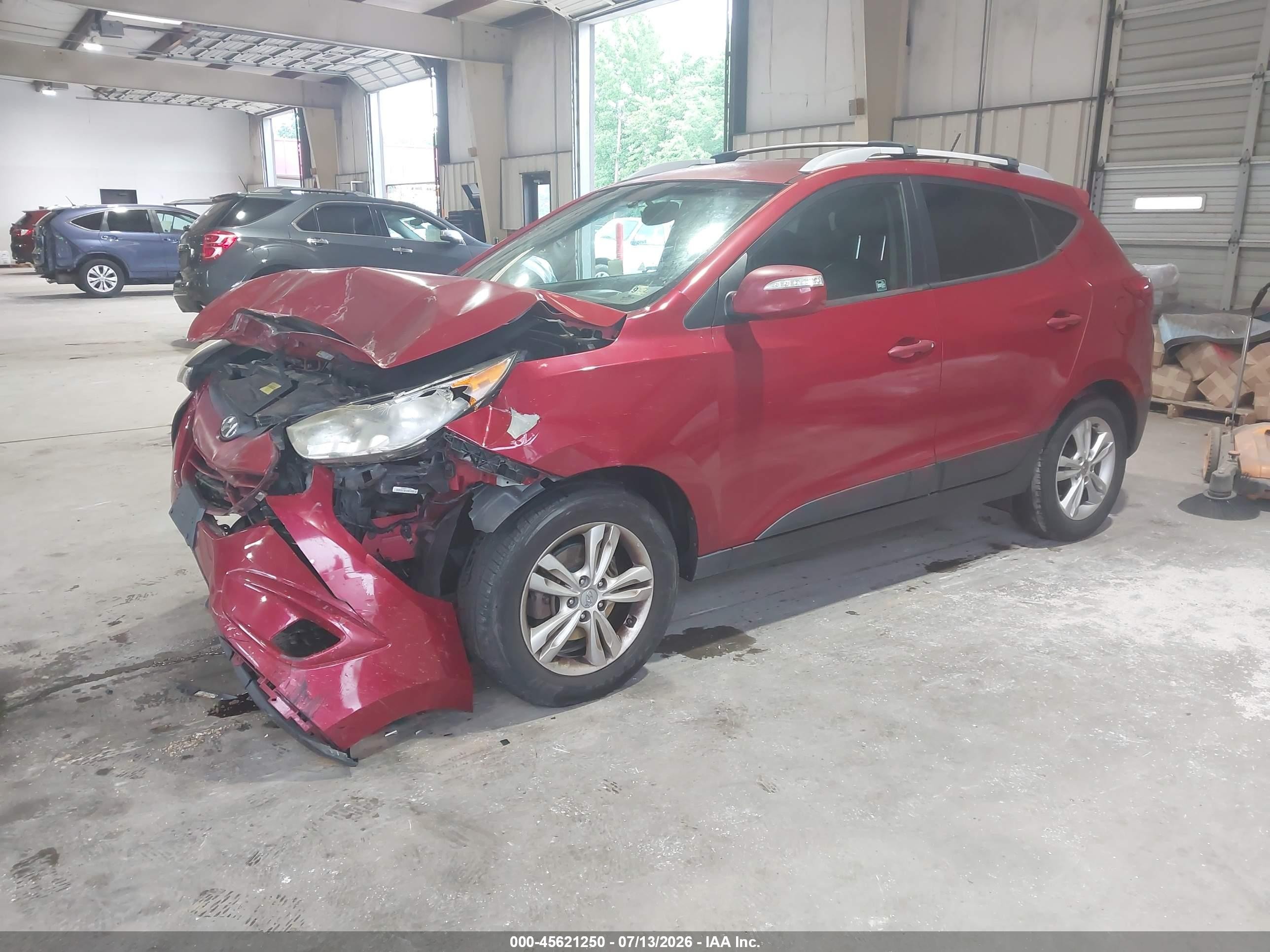2012 Hyundai Tucson Gls Burgundy vin: KM8JU3AC3CU444565