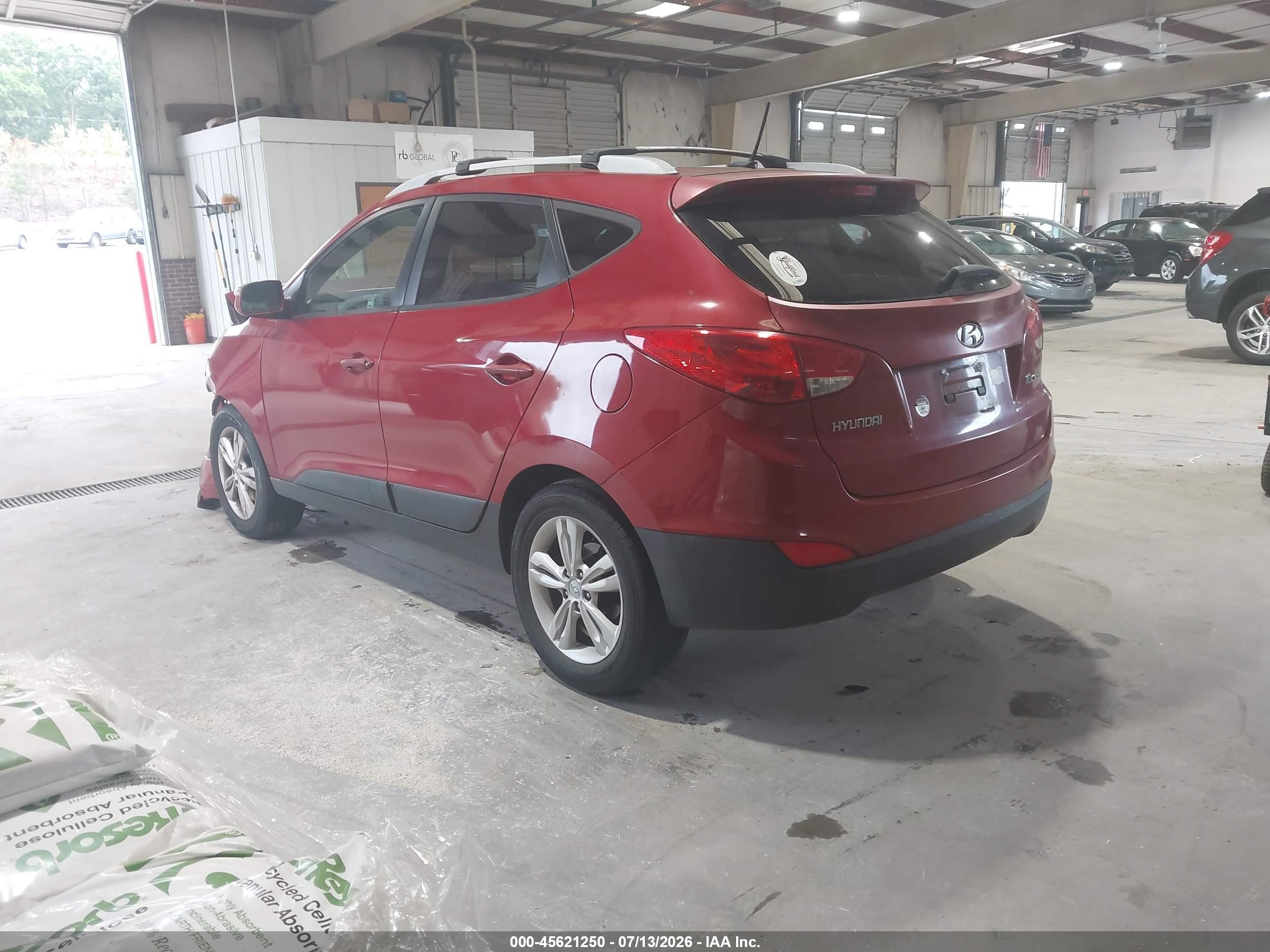 2012 Hyundai Tucson Gls Burgundy vin: KM8JU3AC3CU444565