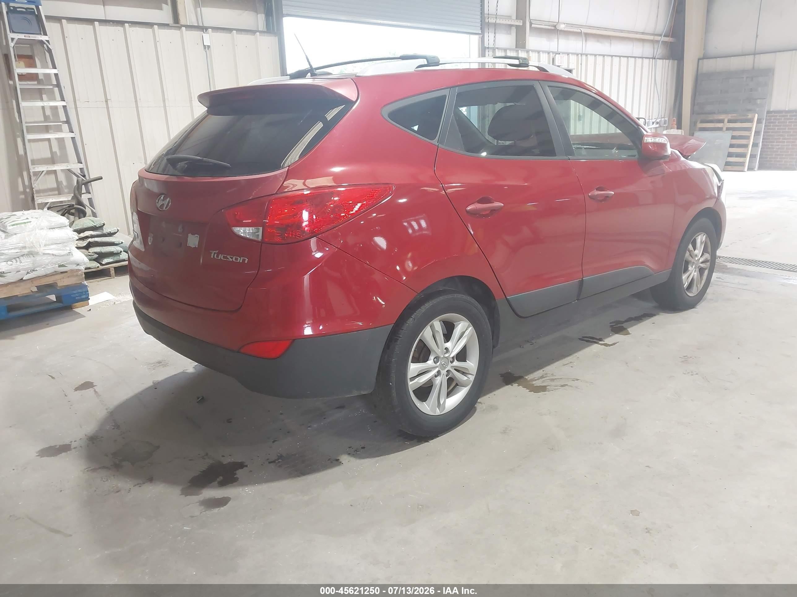 2012 Hyundai Tucson Gls Burgundy vin: KM8JU3AC3CU444565