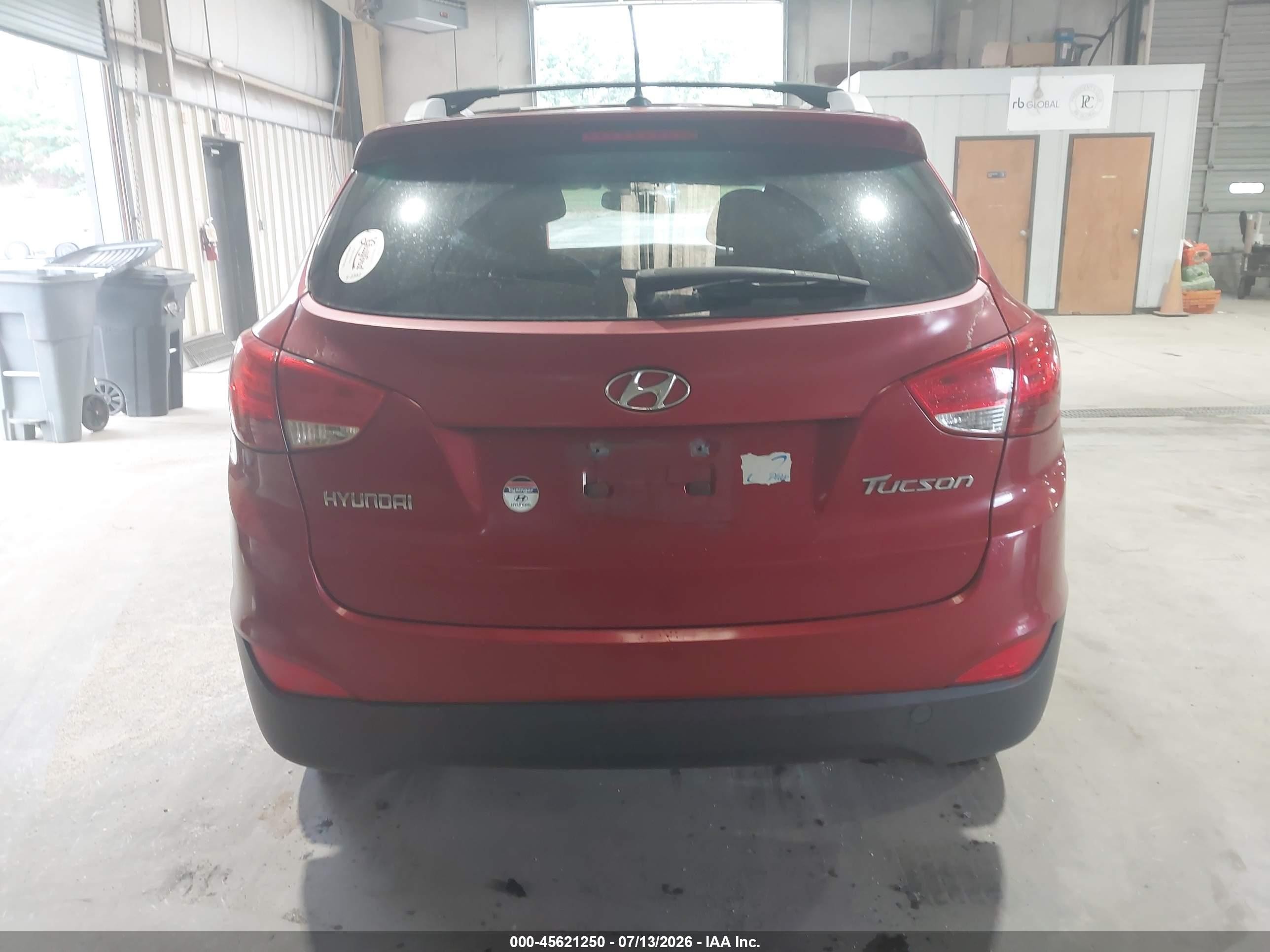 2012 Hyundai Tucson Gls Burgundy vin: KM8JU3AC3CU444565