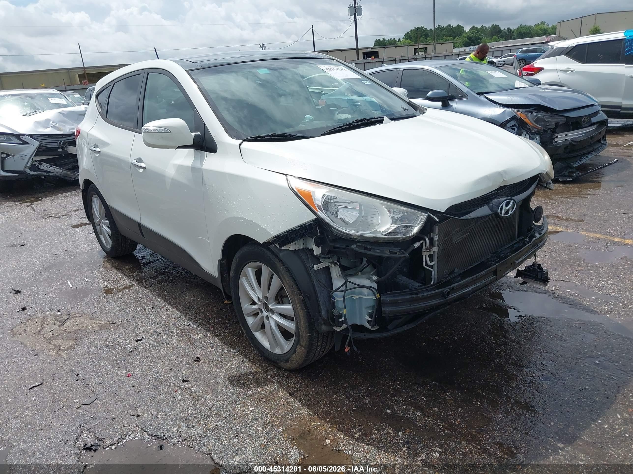 2012 Hyundai Tucson Limited White vin: KM8JU3AC3CU462029