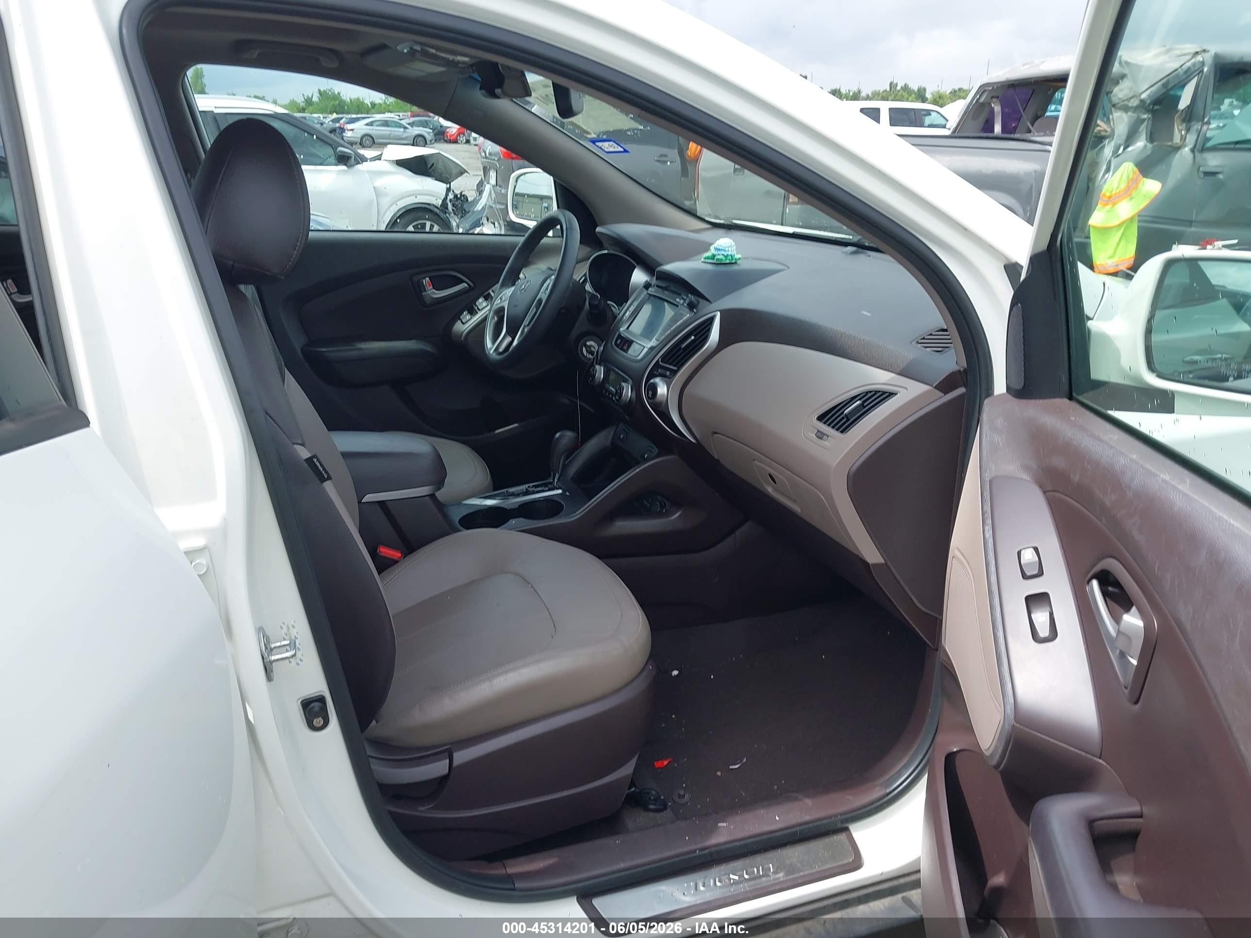 2012 Hyundai Tucson Limited White vin: KM8JU3AC3CU462029