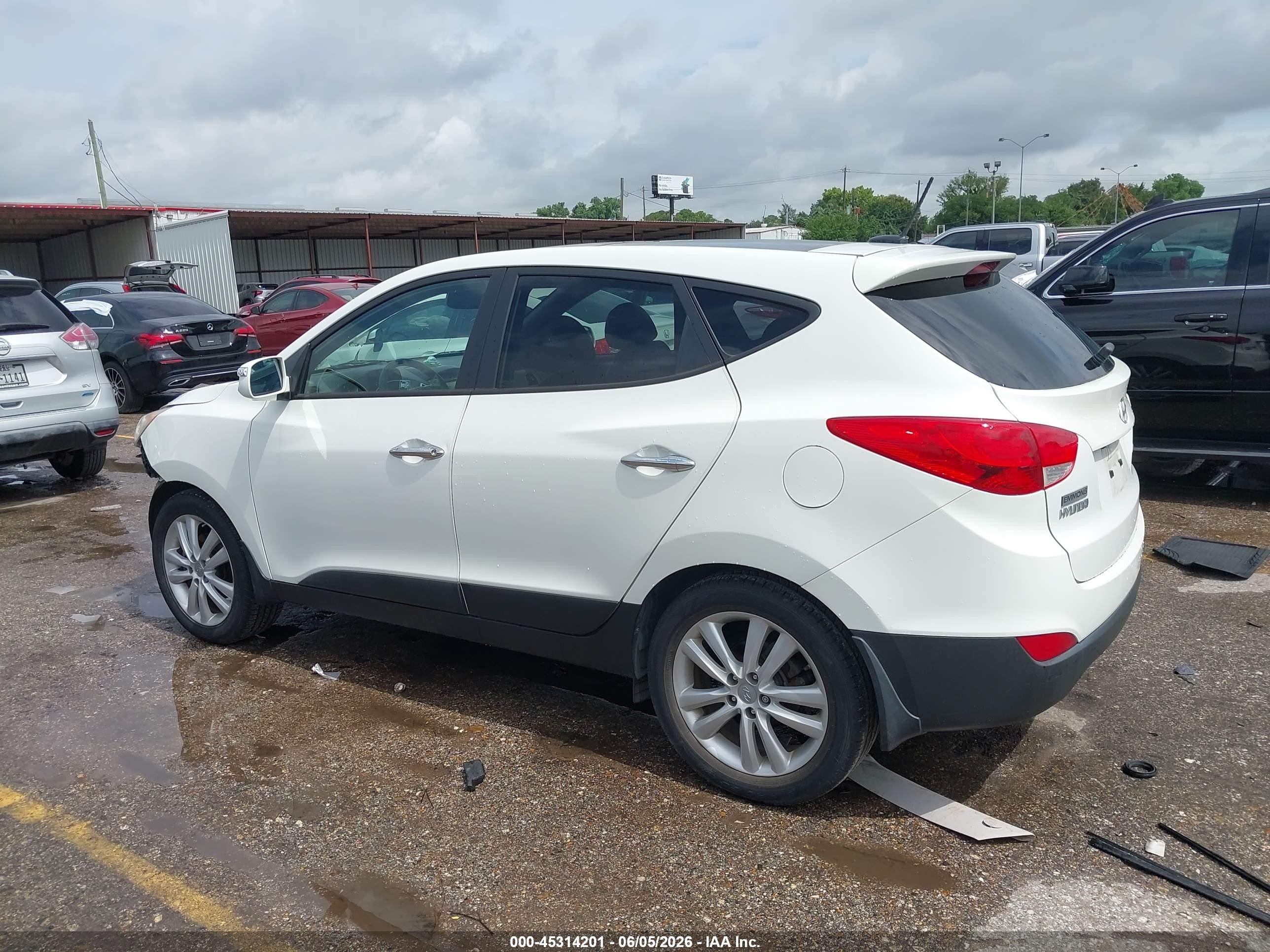 2012 Hyundai Tucson Limited White vin: KM8JU3AC3CU462029