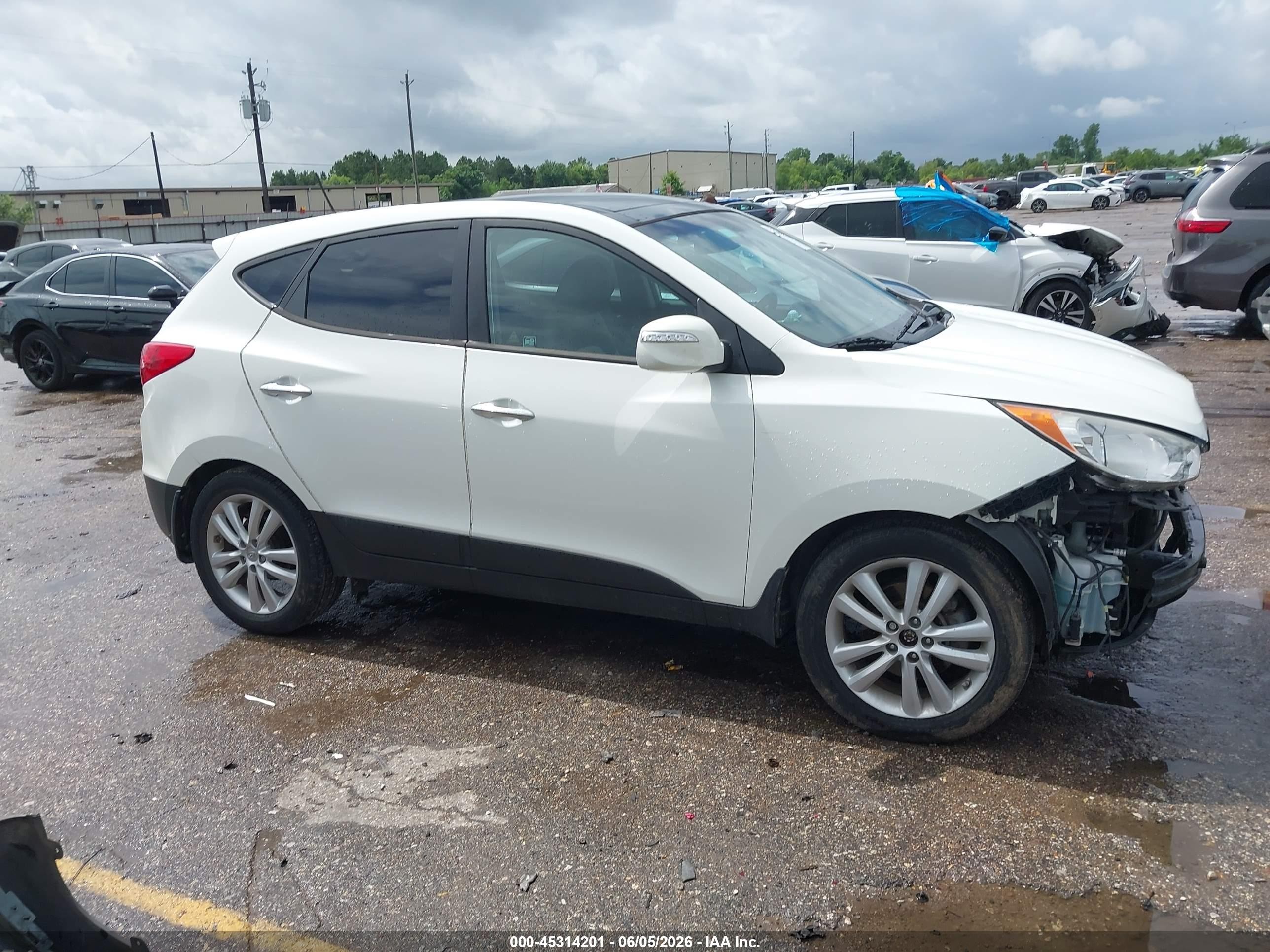 2012 Hyundai Tucson Limited White vin: KM8JU3AC3CU462029