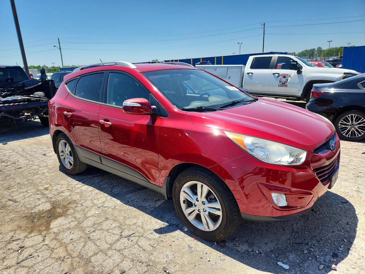2013 Hyundai Tucson Gls Red vin: KM8JU3AC3DU547812