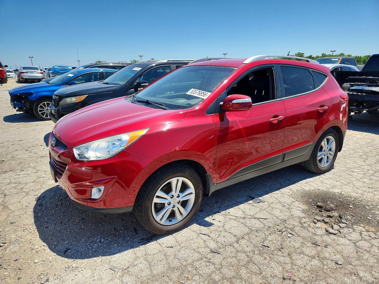 2013 Hyundai Tucson Gls Red vin: KM8JU3AC3DU547812