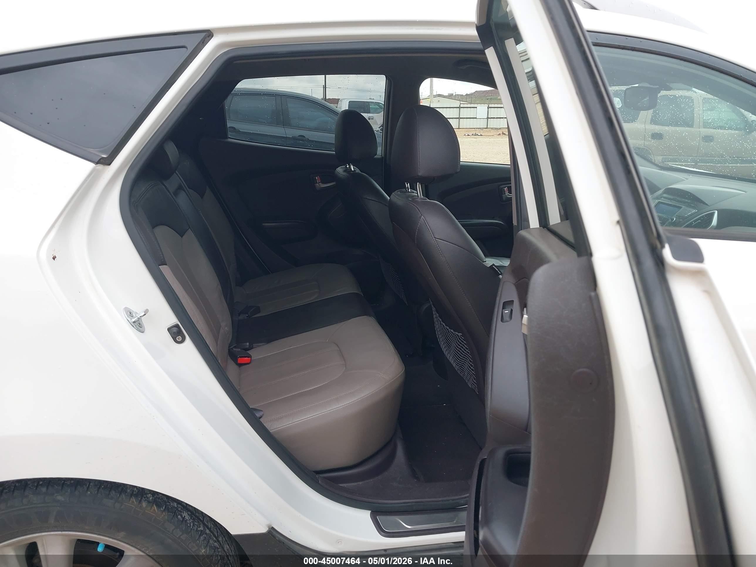 2013 Hyundai Tucson Limited White vin: KM8JU3AC3DU579336