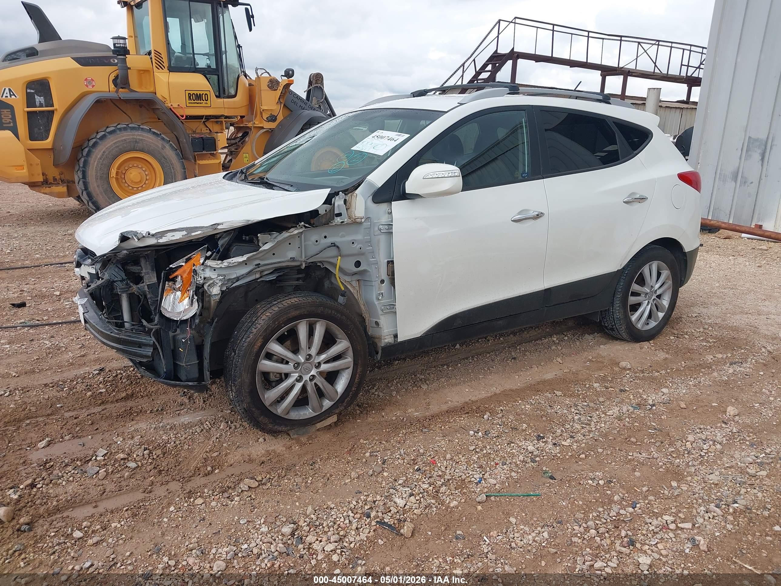 2013 Hyundai Tucson Limited White vin: KM8JU3AC3DU579336