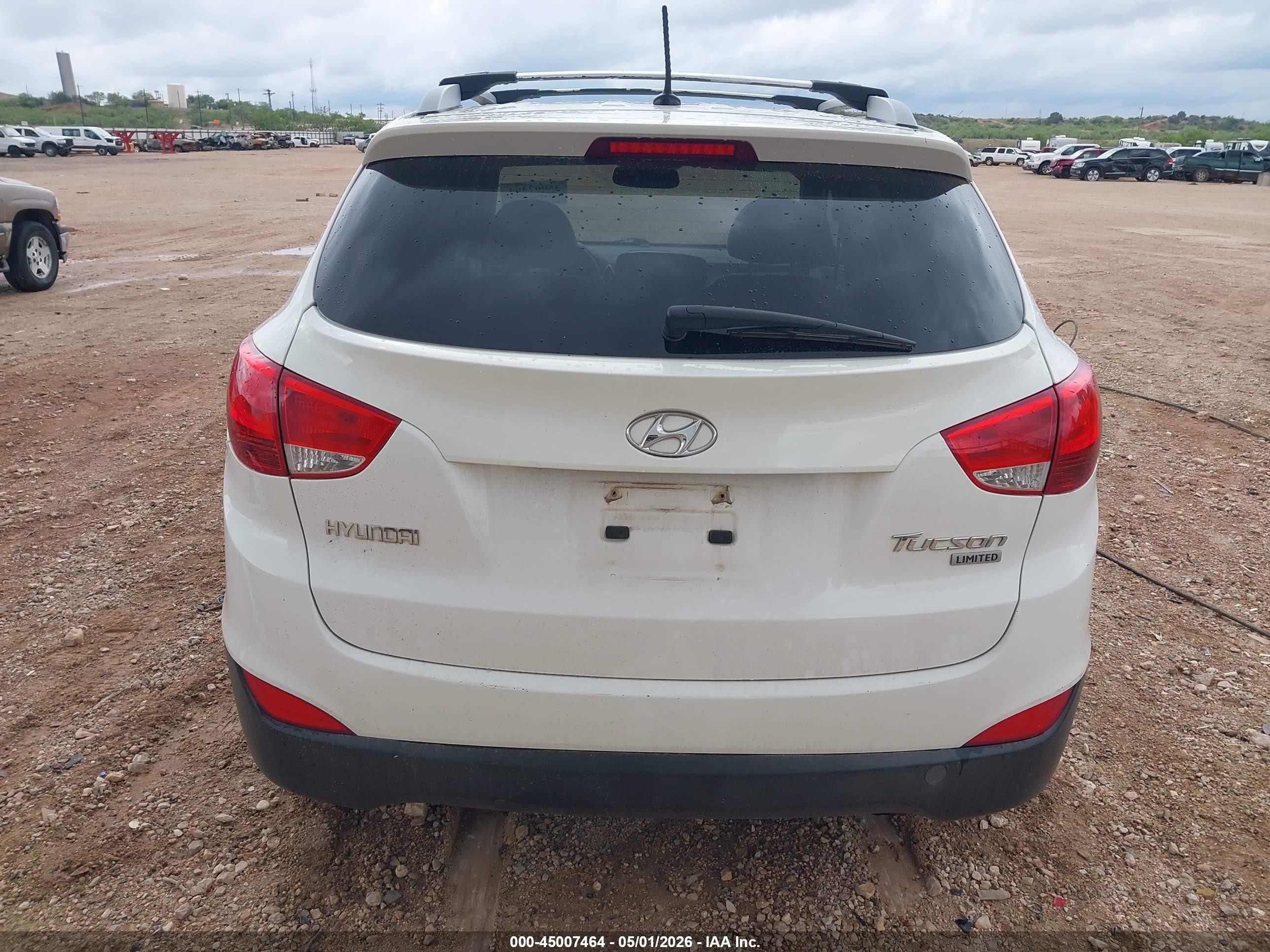 2013 Hyundai Tucson Limited White vin: KM8JU3AC3DU579336