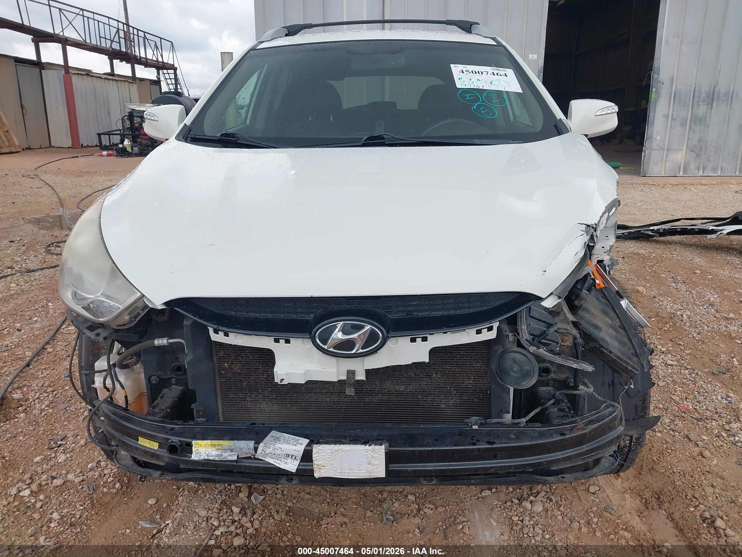 2013 Hyundai Tucson Limited White vin: KM8JU3AC3DU579336