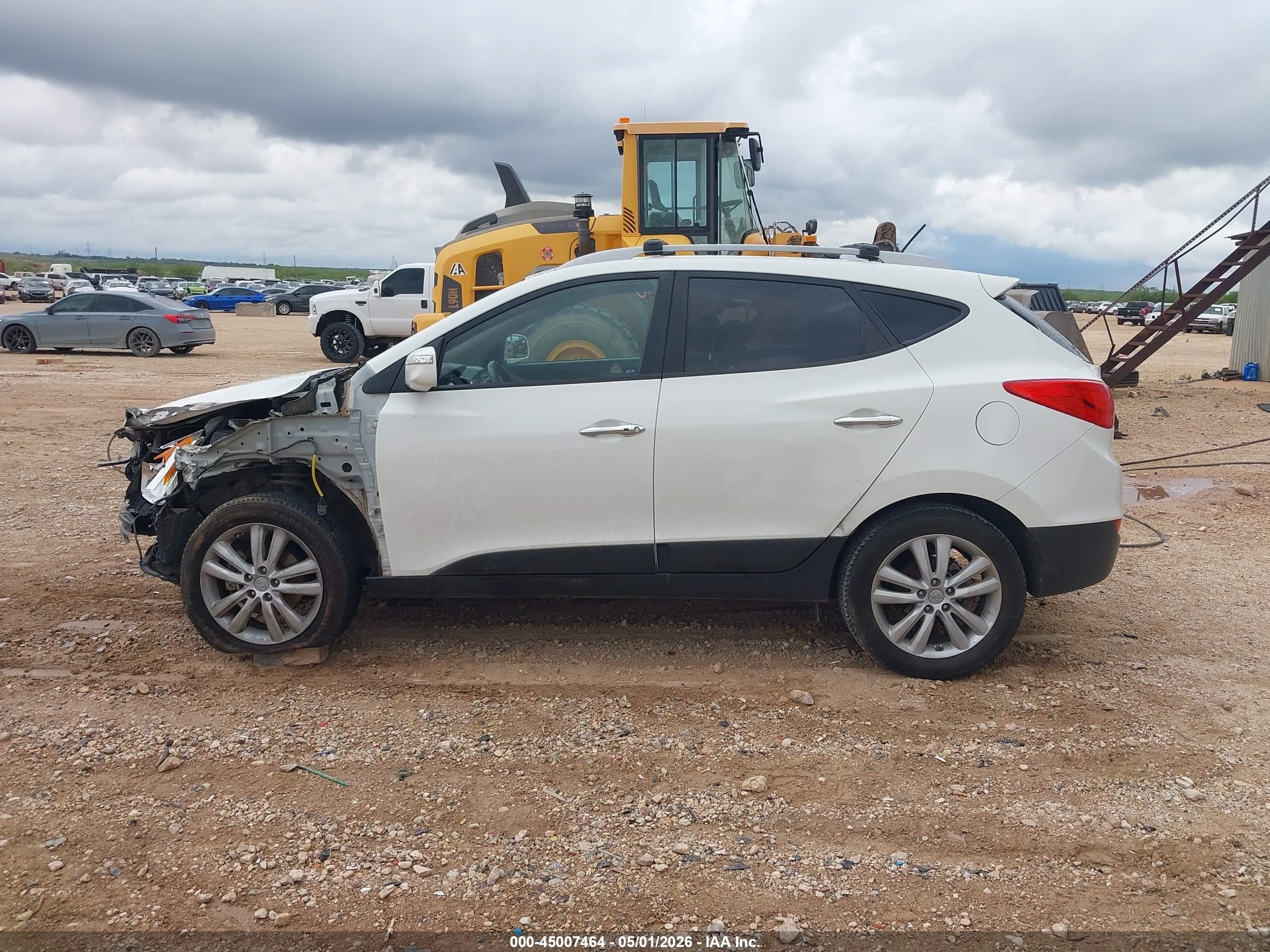 2013 Hyundai Tucson Limited White vin: KM8JU3AC3DU579336