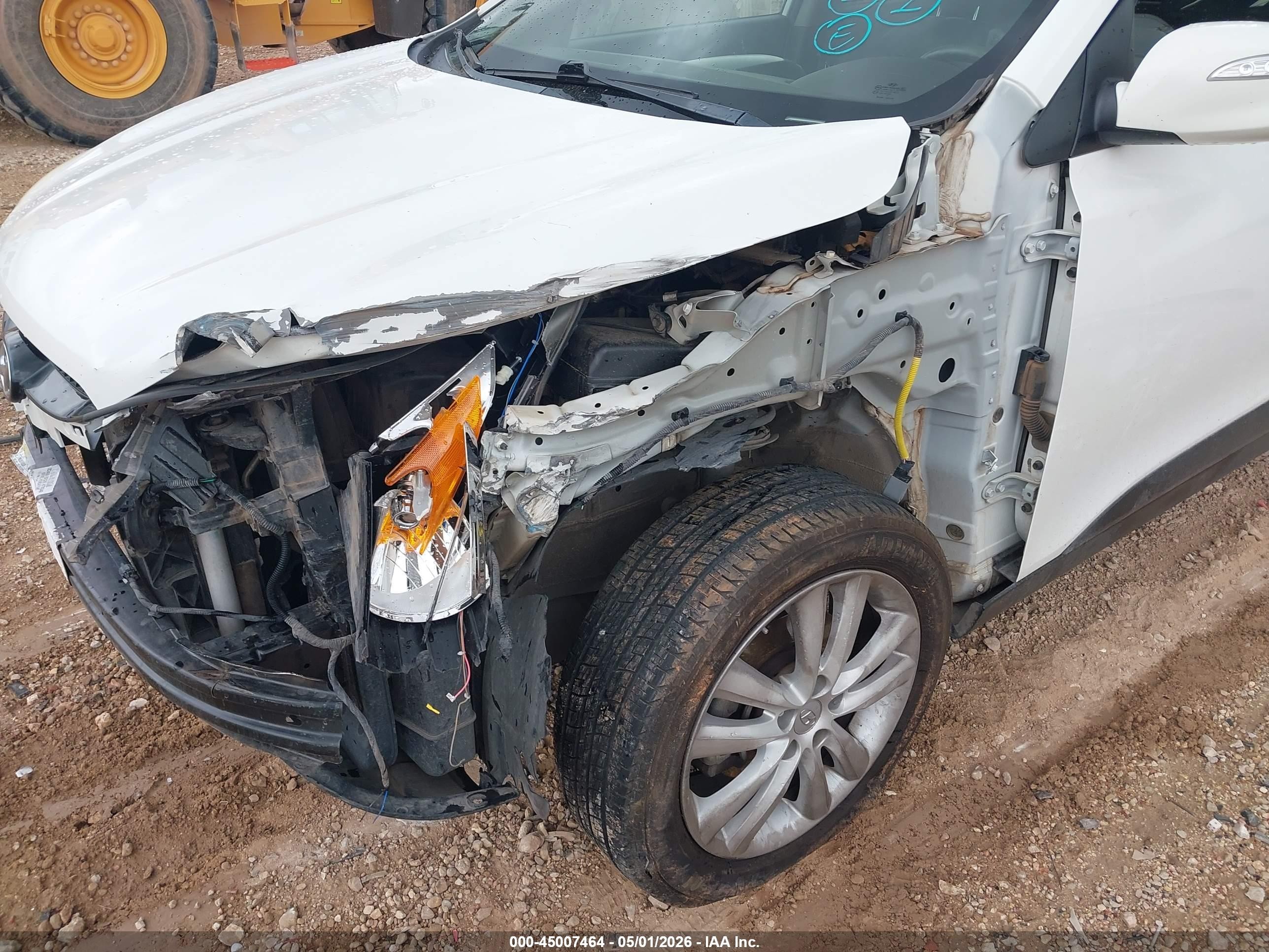 2013 Hyundai Tucson Limited White vin: KM8JU3AC3DU579336