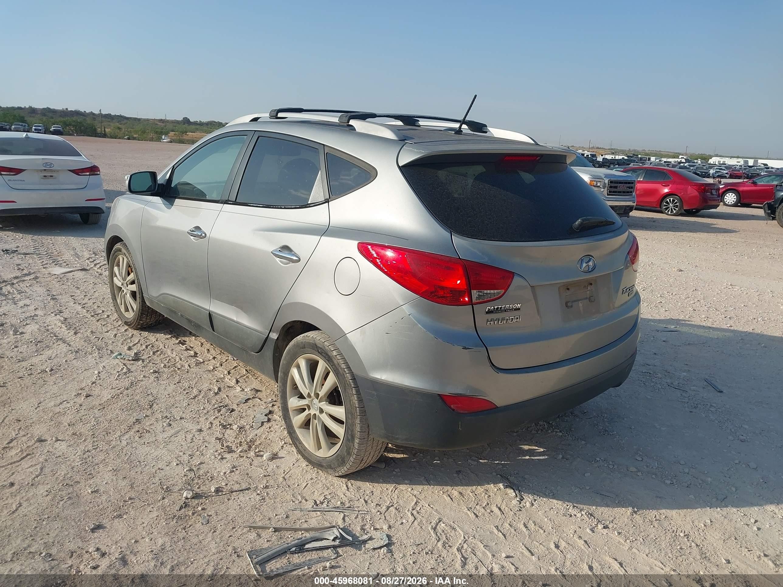 2013 Hyundai Tucson Limited Gray vin: KM8JU3AC3DU584696