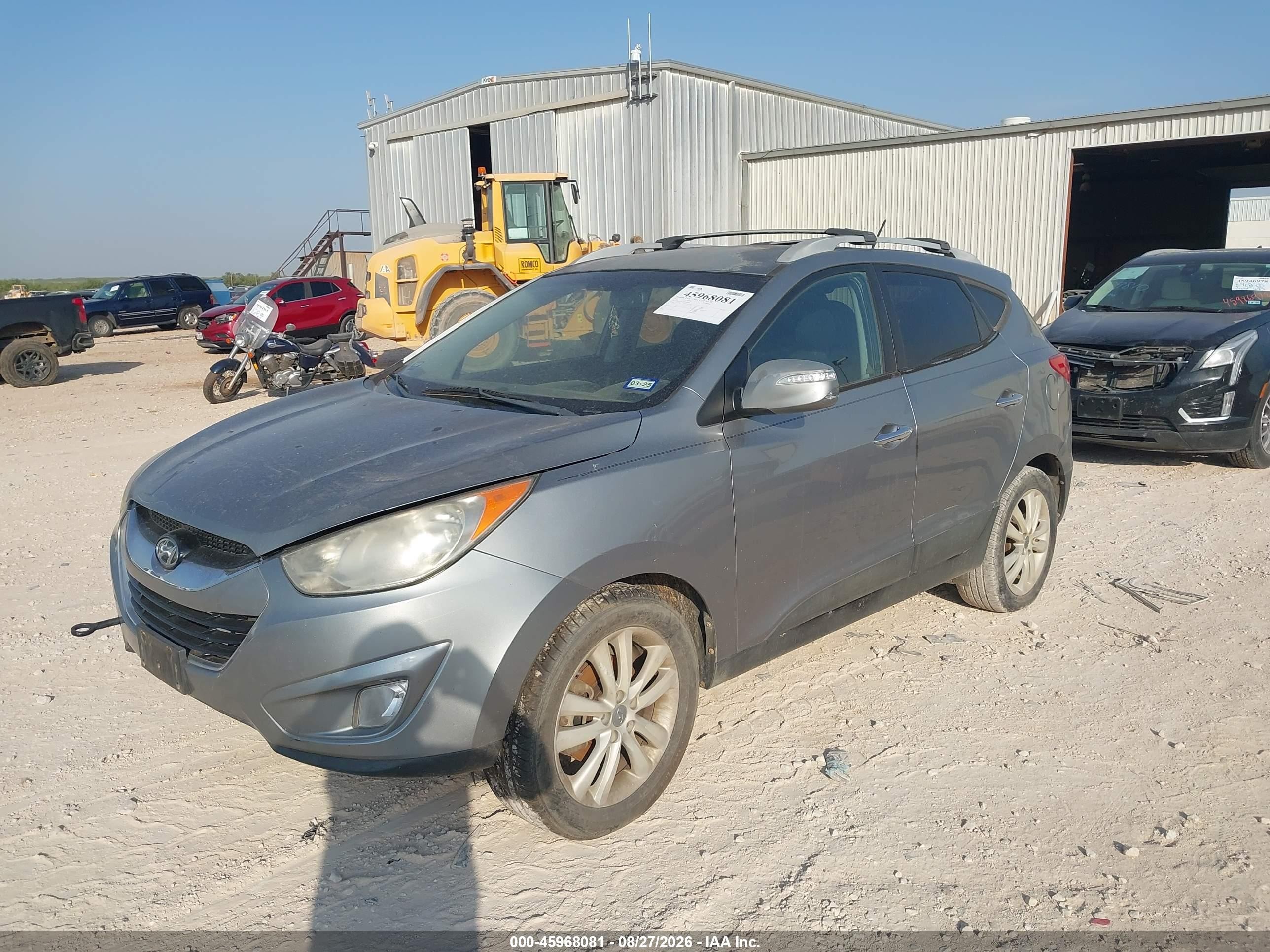 2013 Hyundai Tucson Limited Gray vin: KM8JU3AC3DU584696
