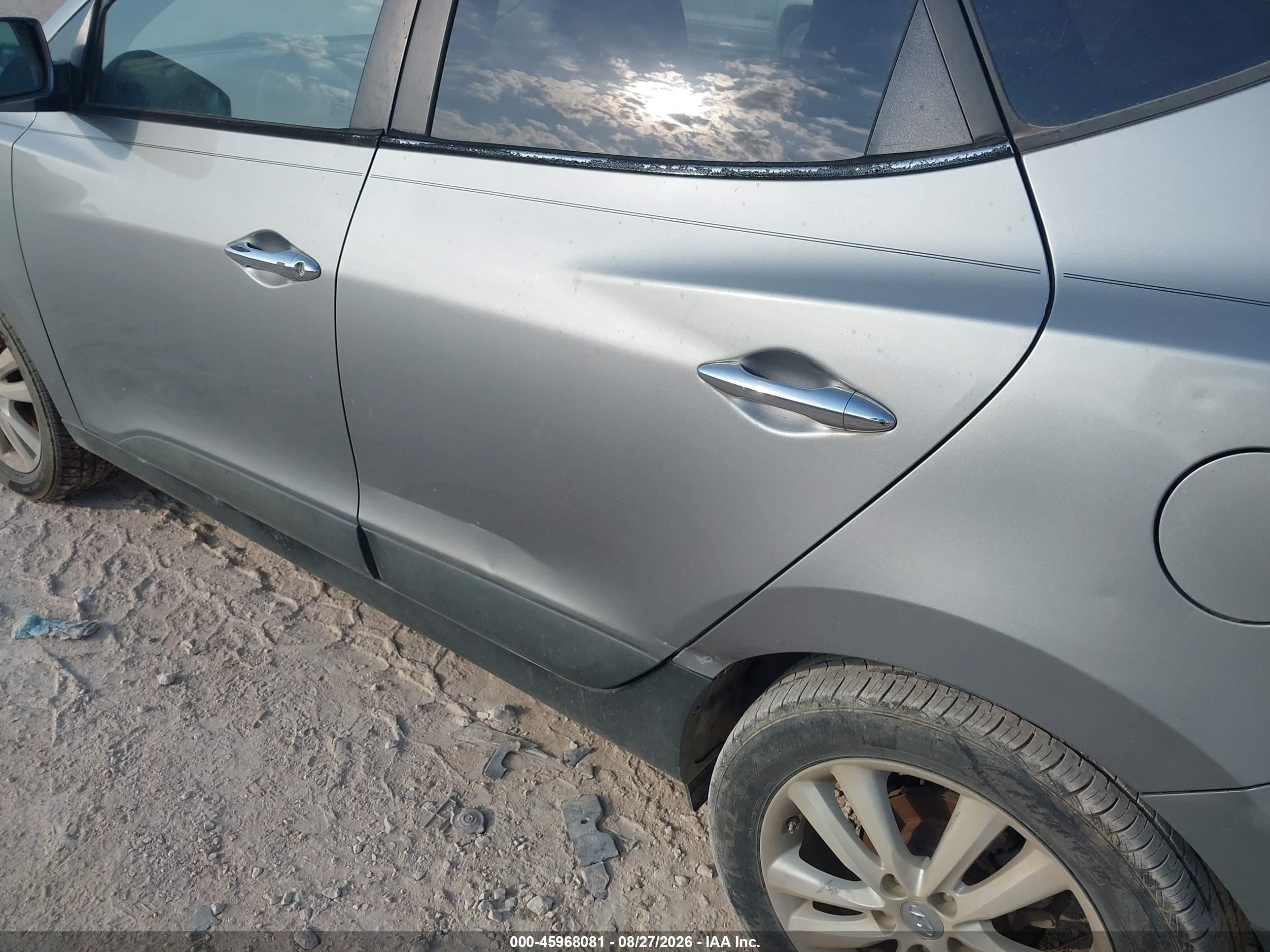 2013 Hyundai Tucson Limited Gray vin: KM8JU3AC3DU584696