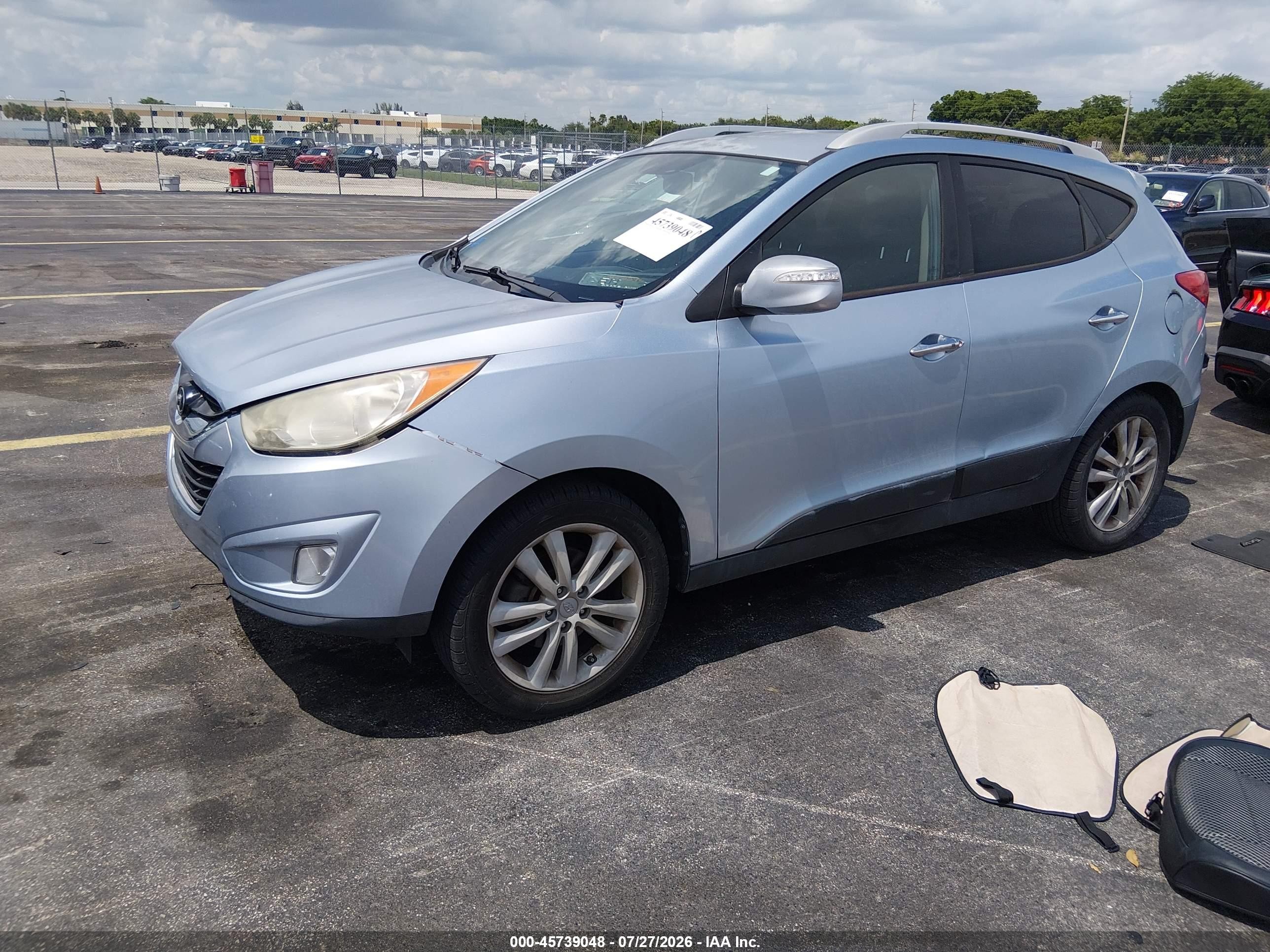 2013 Hyundai Tucson Gls/limited Blue vin: KM8JU3AC3DU598355