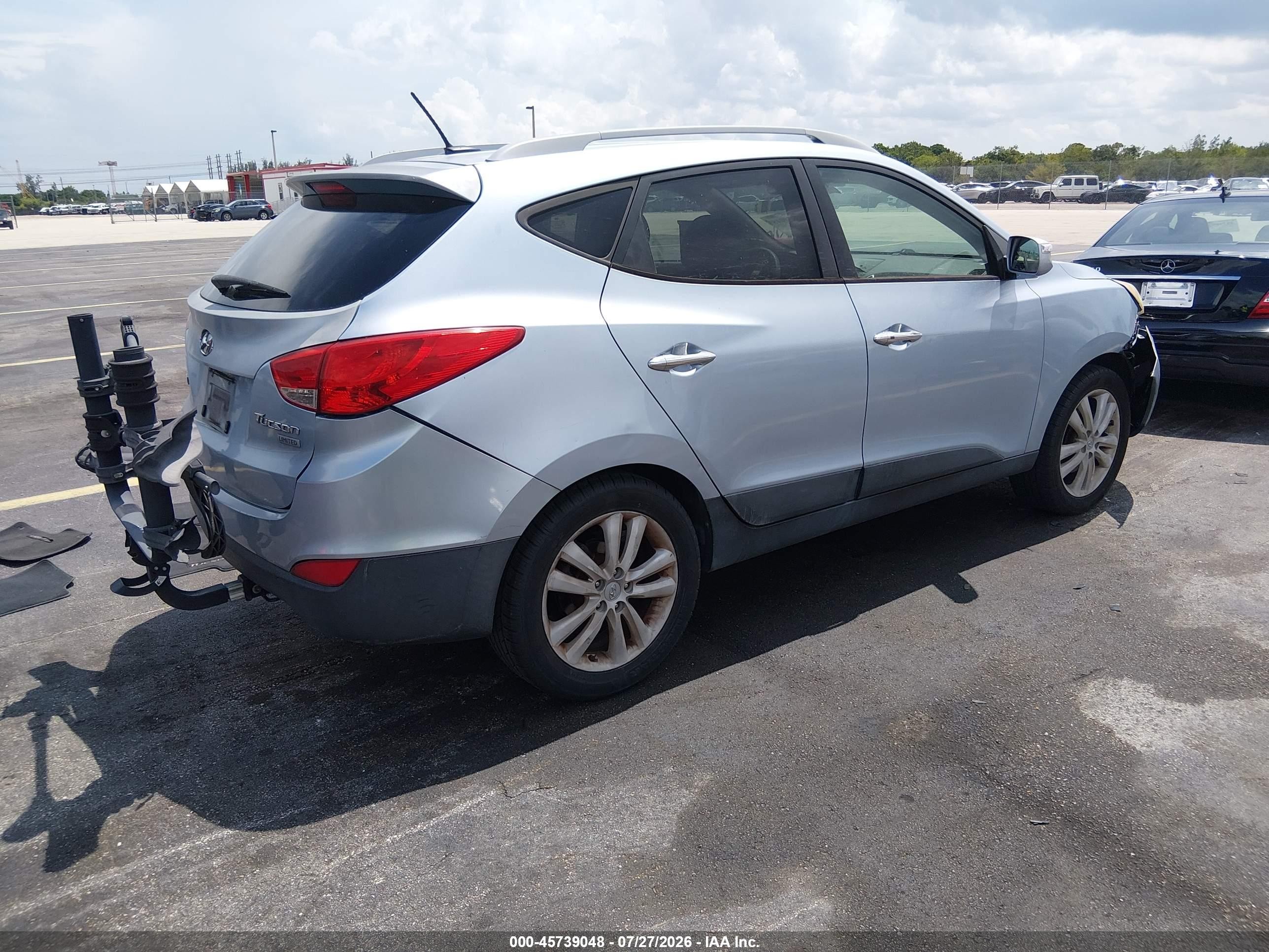 2013 Hyundai Tucson Gls/limited Blue vin: KM8JU3AC3DU598355