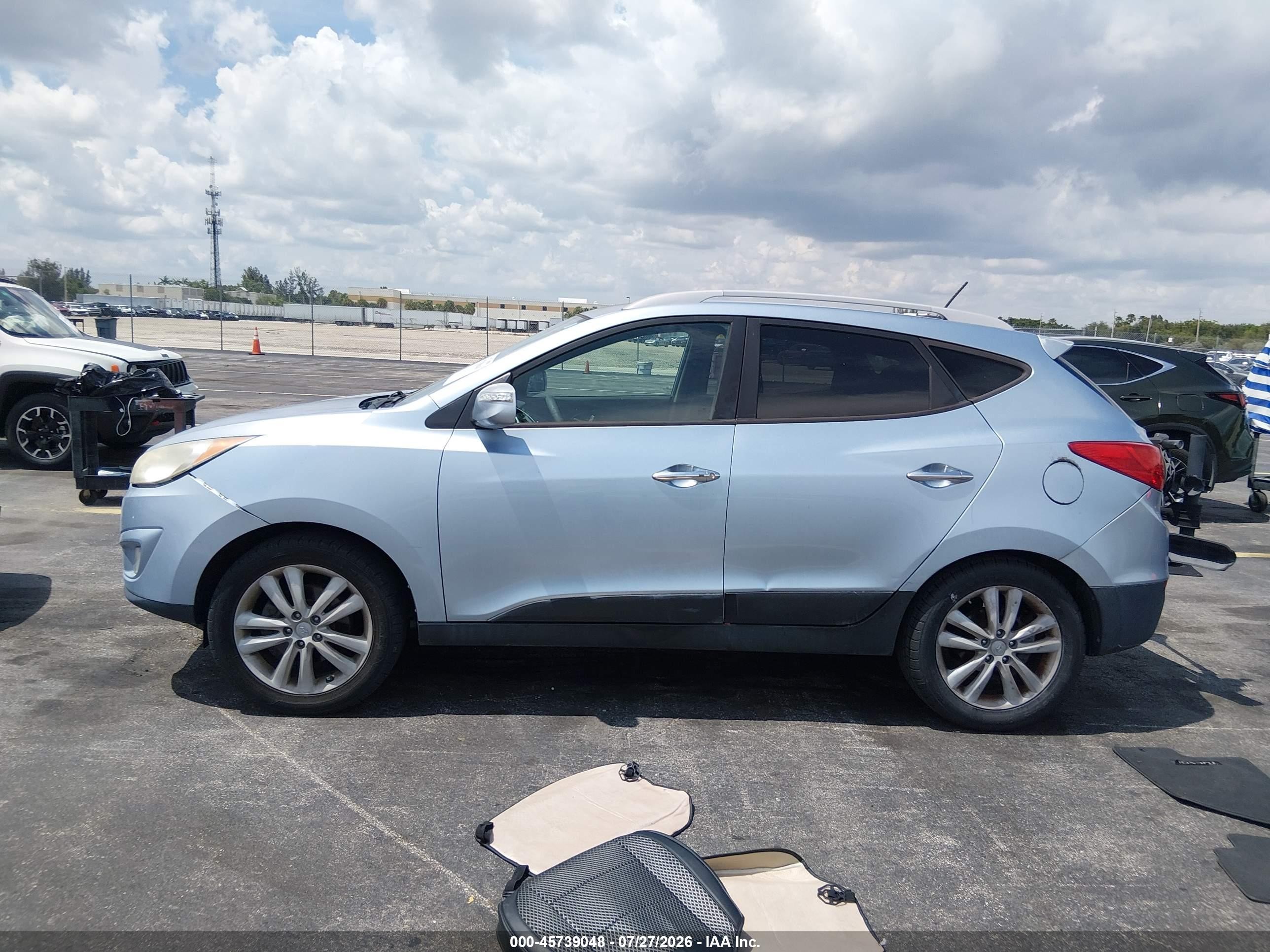 2013 Hyundai Tucson Gls/limited Blue vin: KM8JU3AC3DU598355