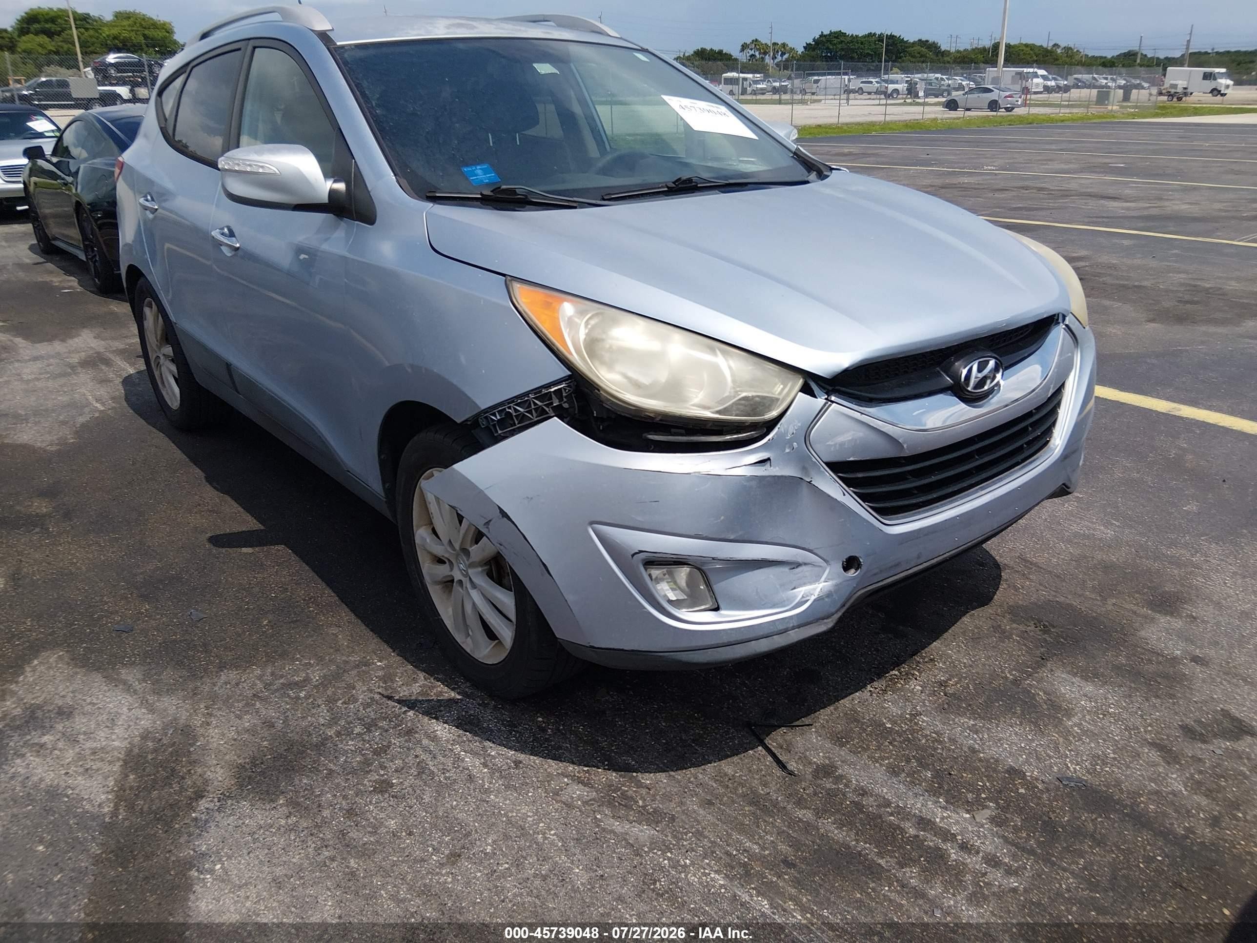 2013 Hyundai Tucson Gls/limited Blue vin: KM8JU3AC3DU598355