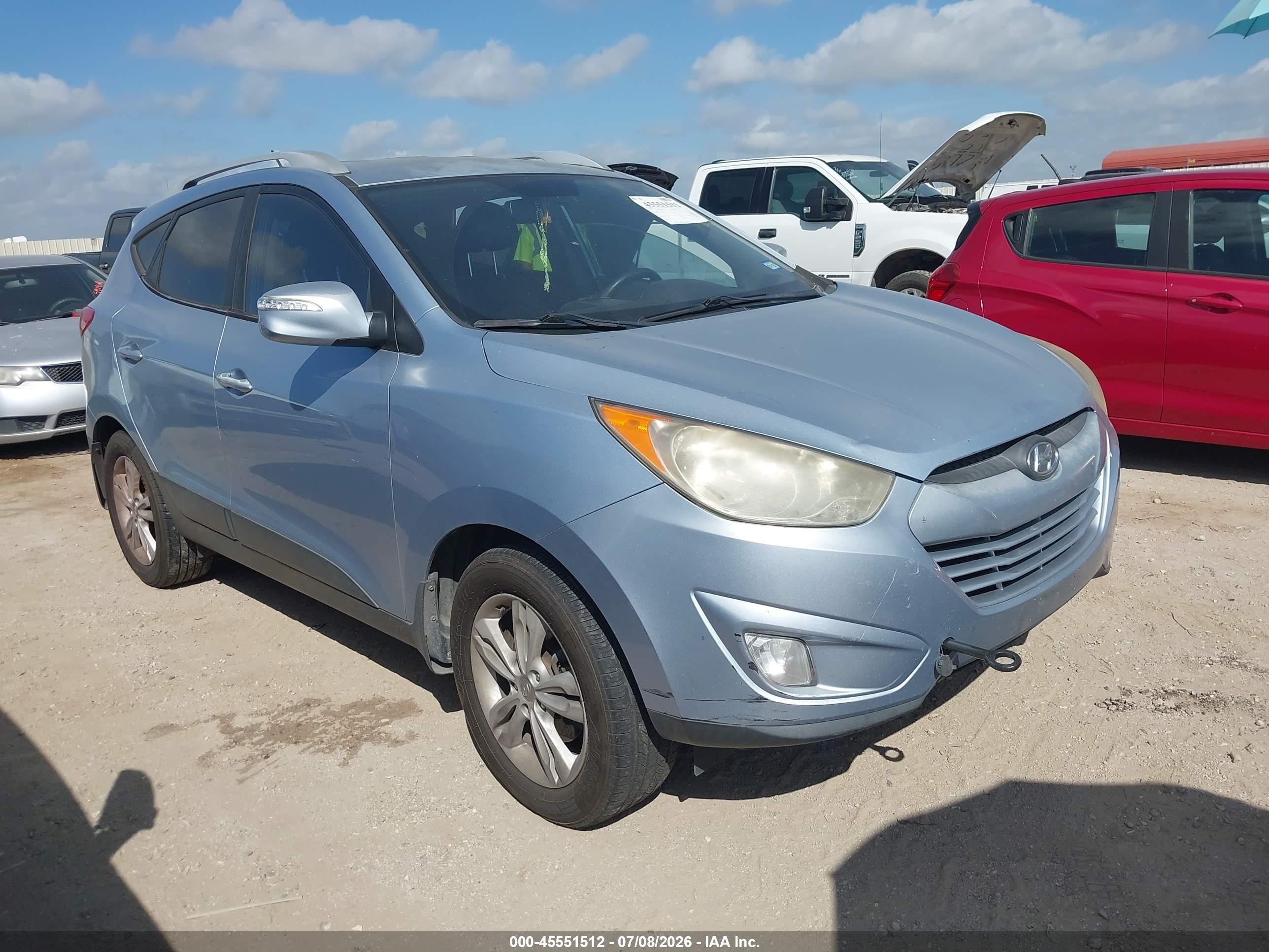 2013 Hyundai Tucson Gls Light Blue vin: KM8JU3AC3DU647280