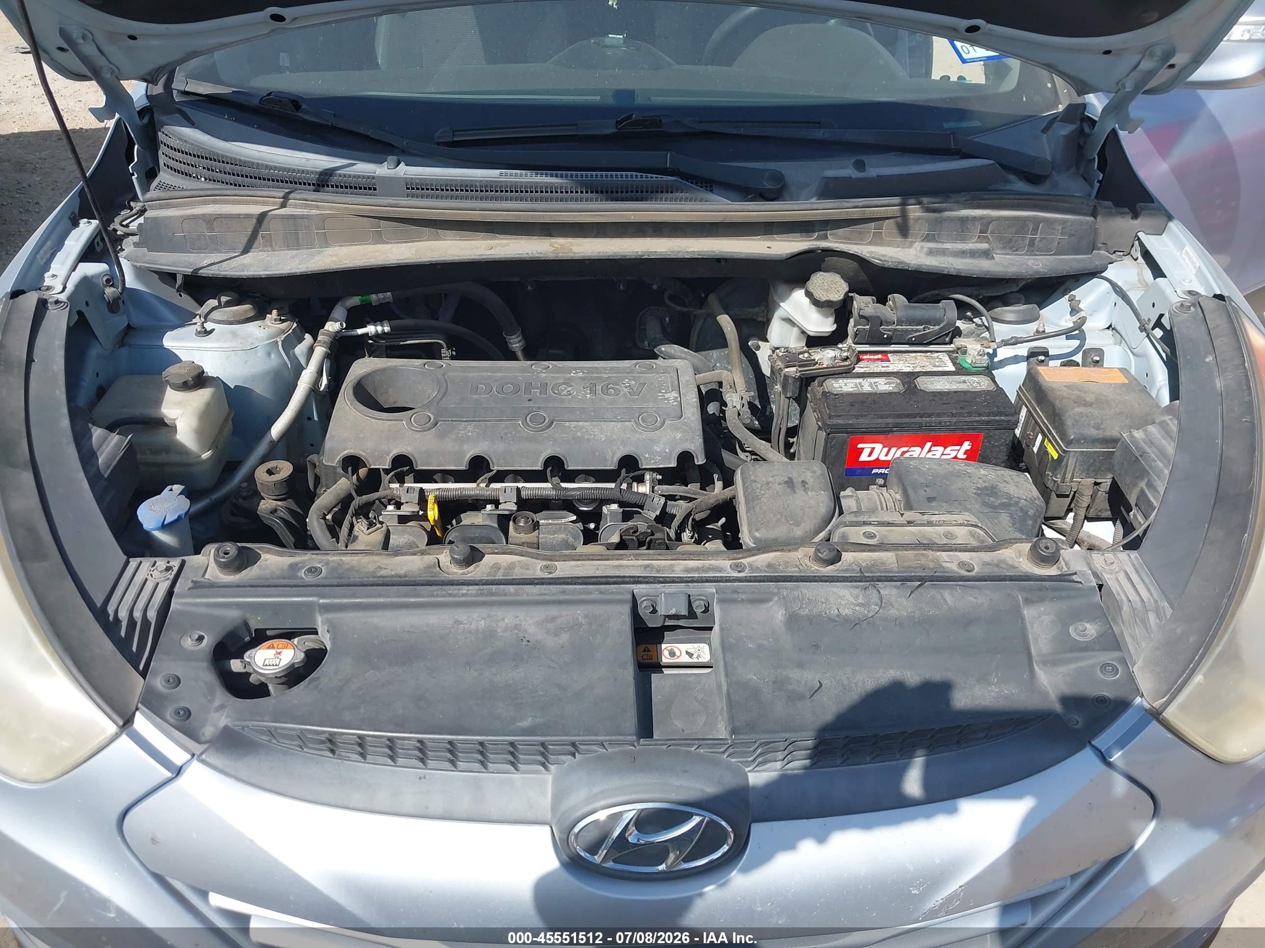 2013 Hyundai Tucson Gls Light Blue vin: KM8JU3AC3DU647280