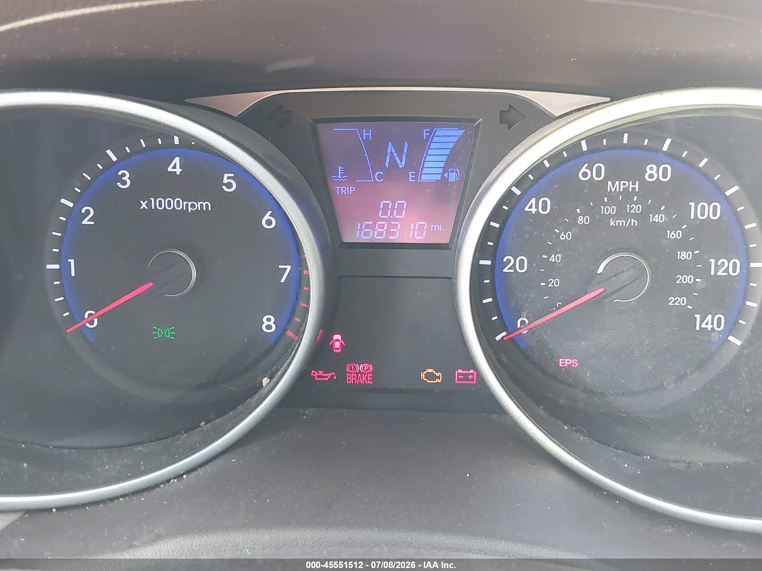 2013 Hyundai Tucson Gls Light Blue vin: KM8JU3AC3DU647280