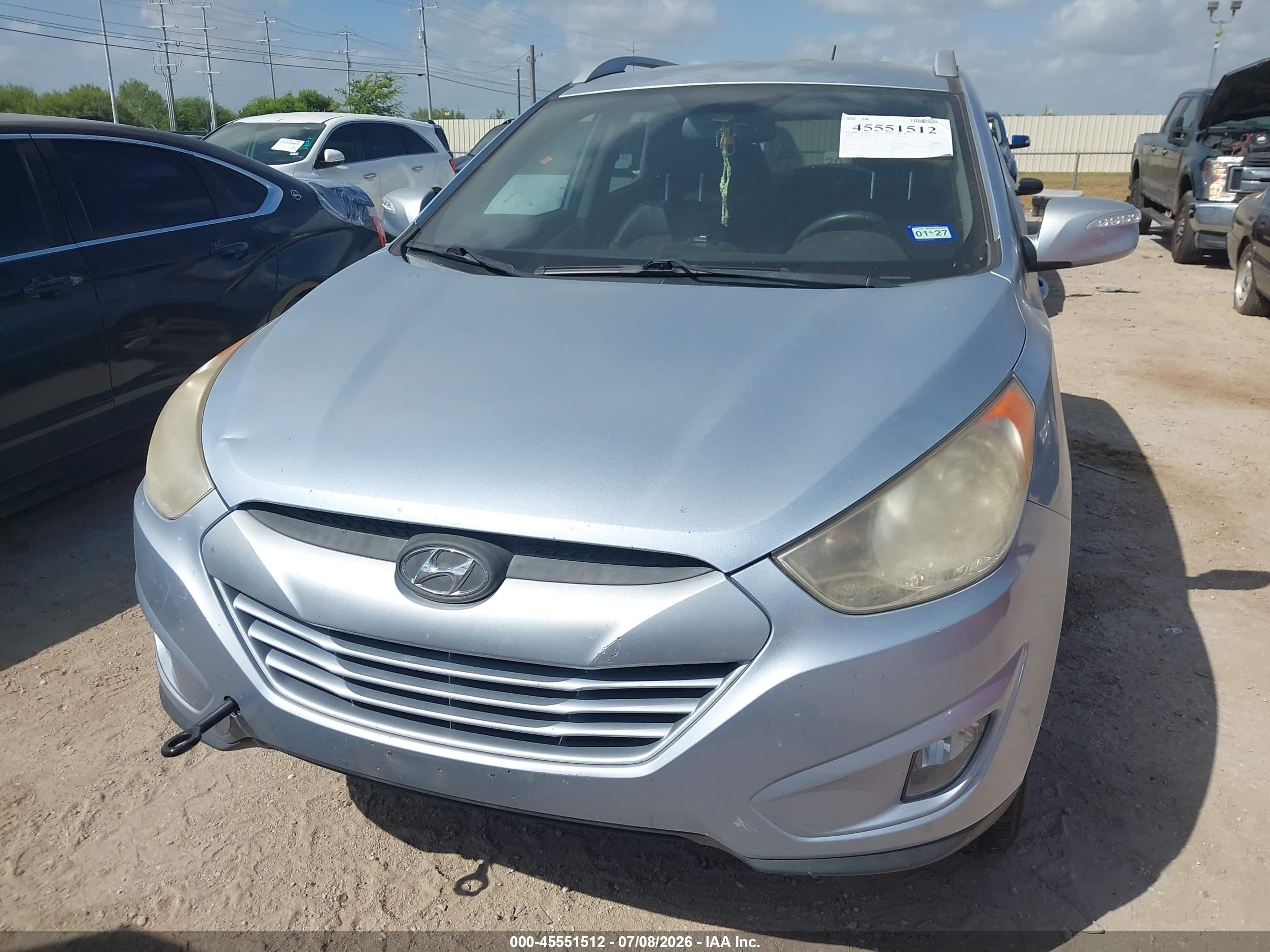 2013 Hyundai Tucson Gls Light Blue vin: KM8JU3AC3DU647280