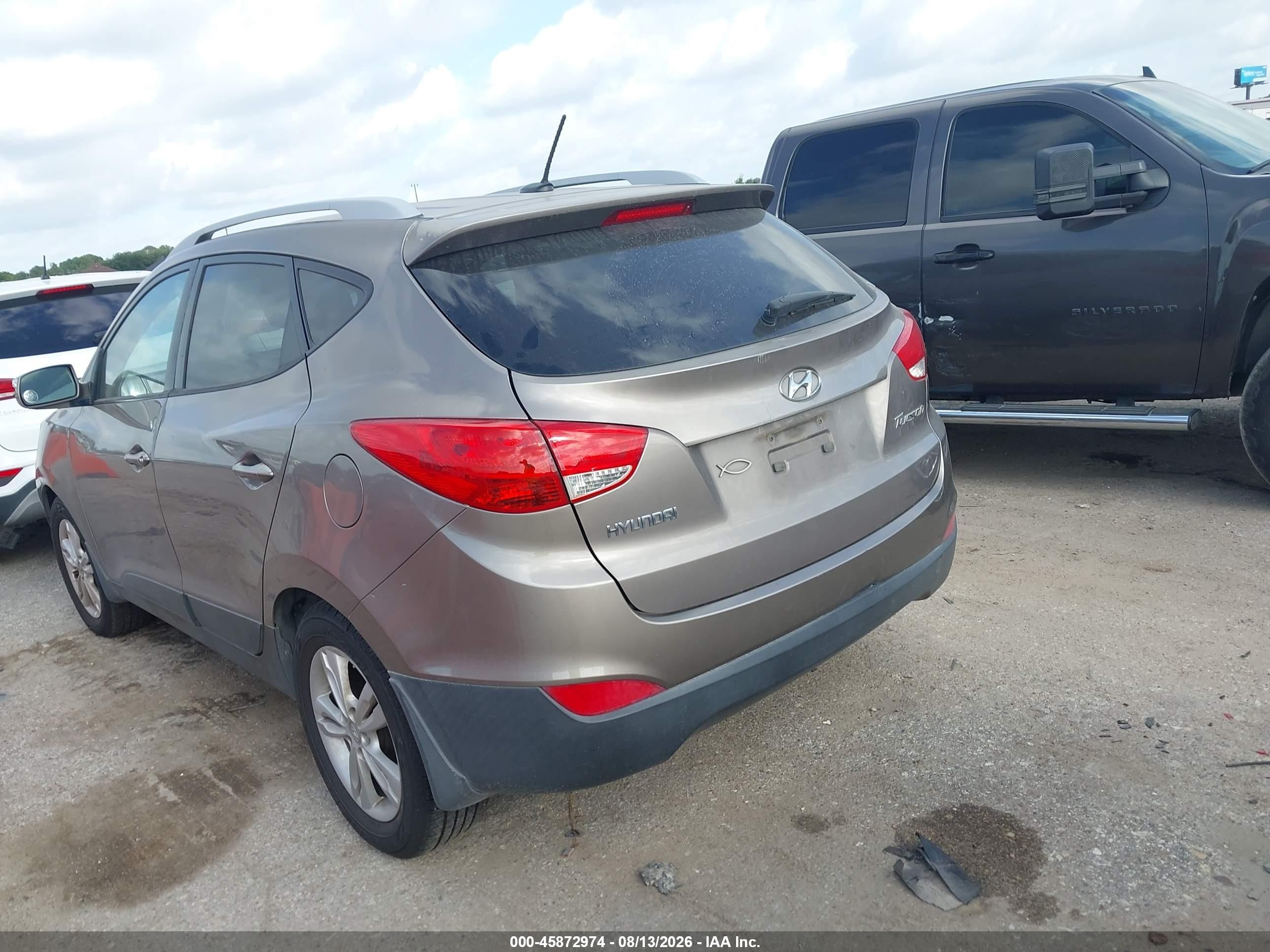 2013 Hyundai Tucson Gls Gray vin: KM8JU3AC3DU669750