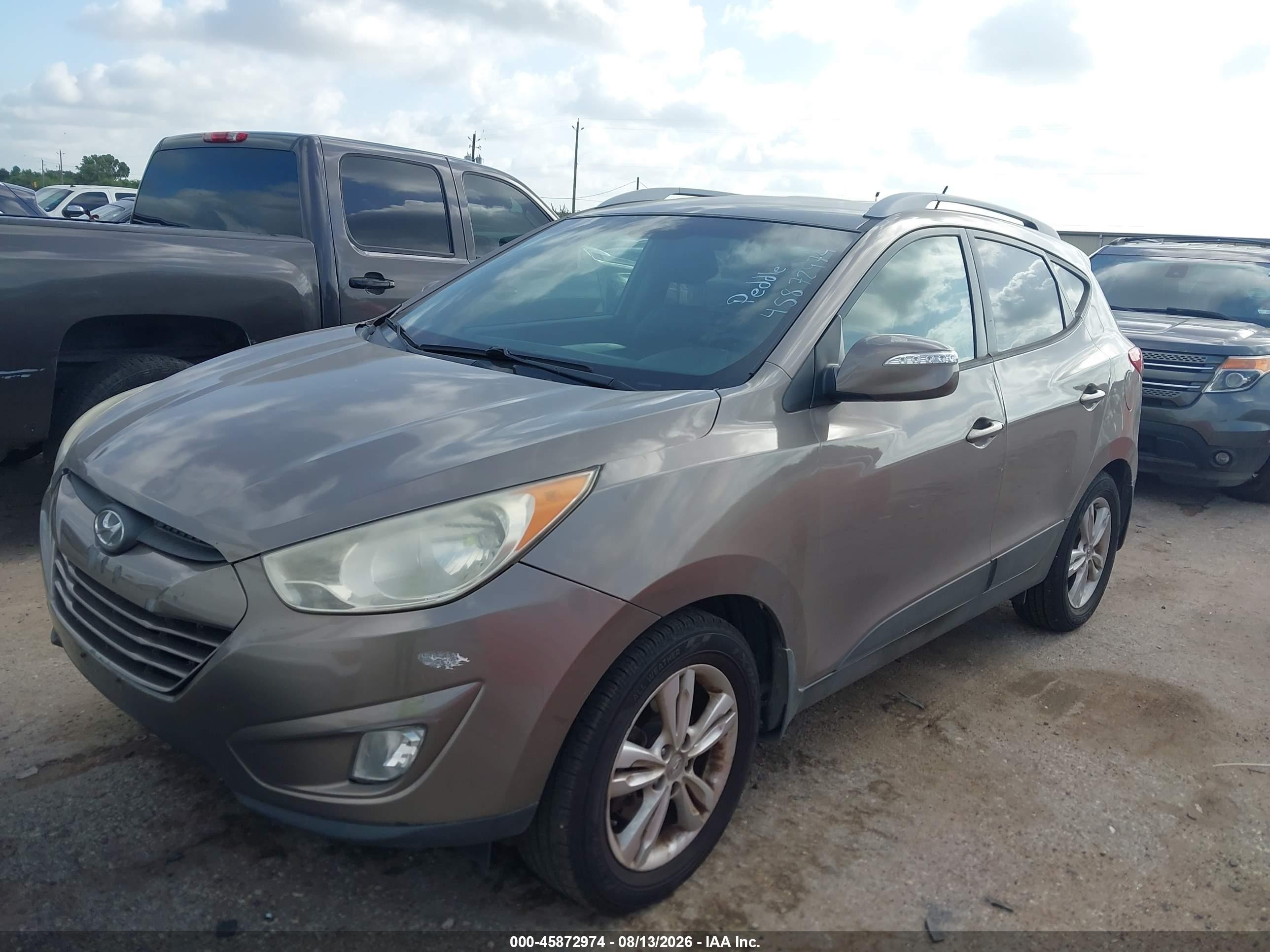 2013 Hyundai Tucson Gls Gray vin: KM8JU3AC3DU669750