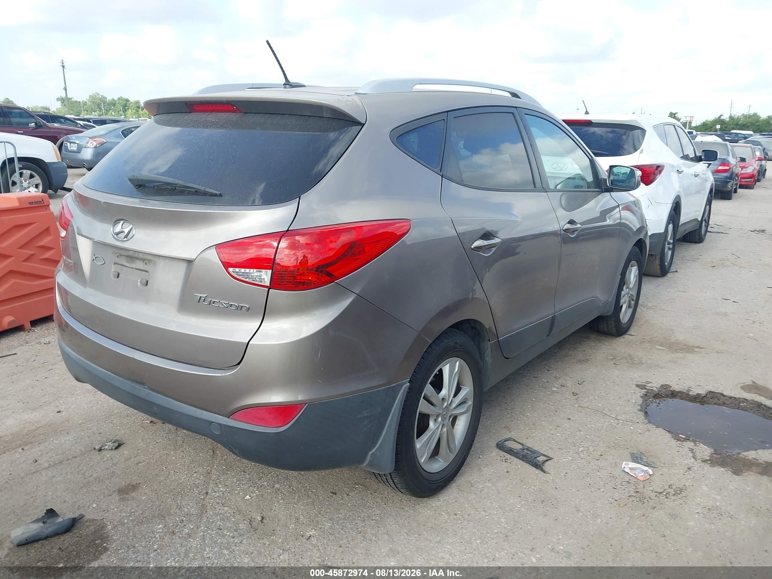 2013 Hyundai Tucson Gls Gray vin: KM8JU3AC3DU669750