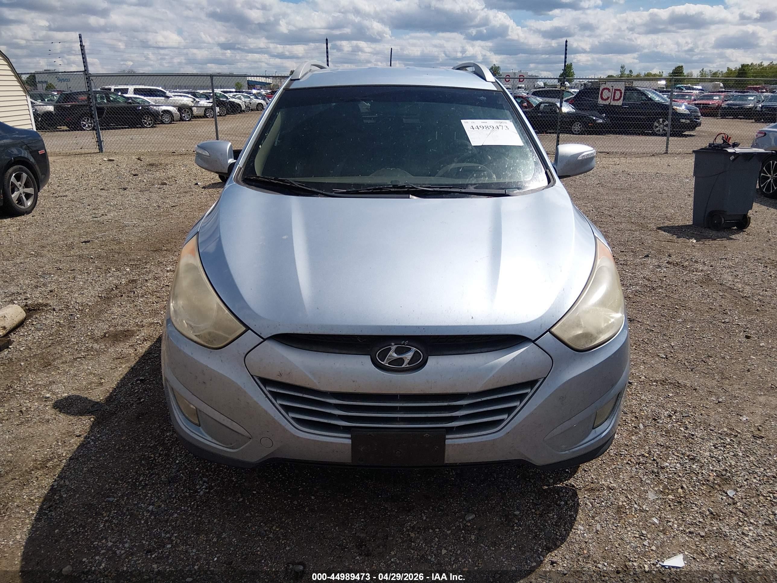 2013 Hyundai Tucson Gls Light Blue vin: KM8JU3AC3DU693546