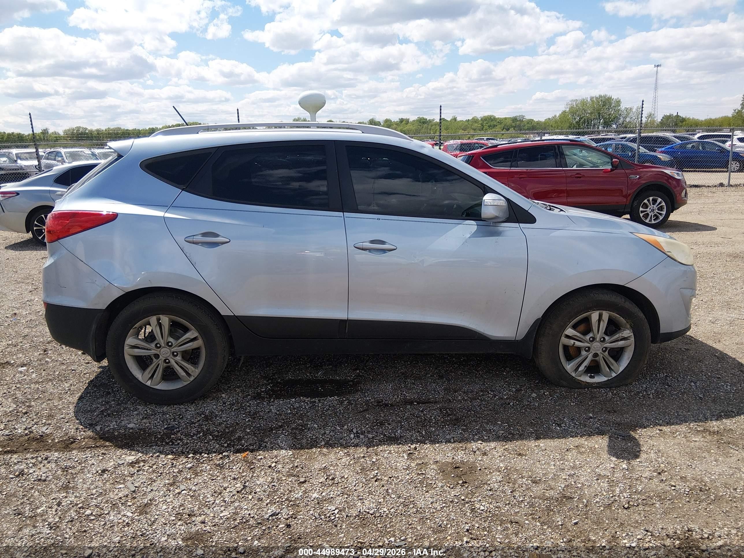 2013 Hyundai Tucson Gls Light Blue vin: KM8JU3AC3DU693546