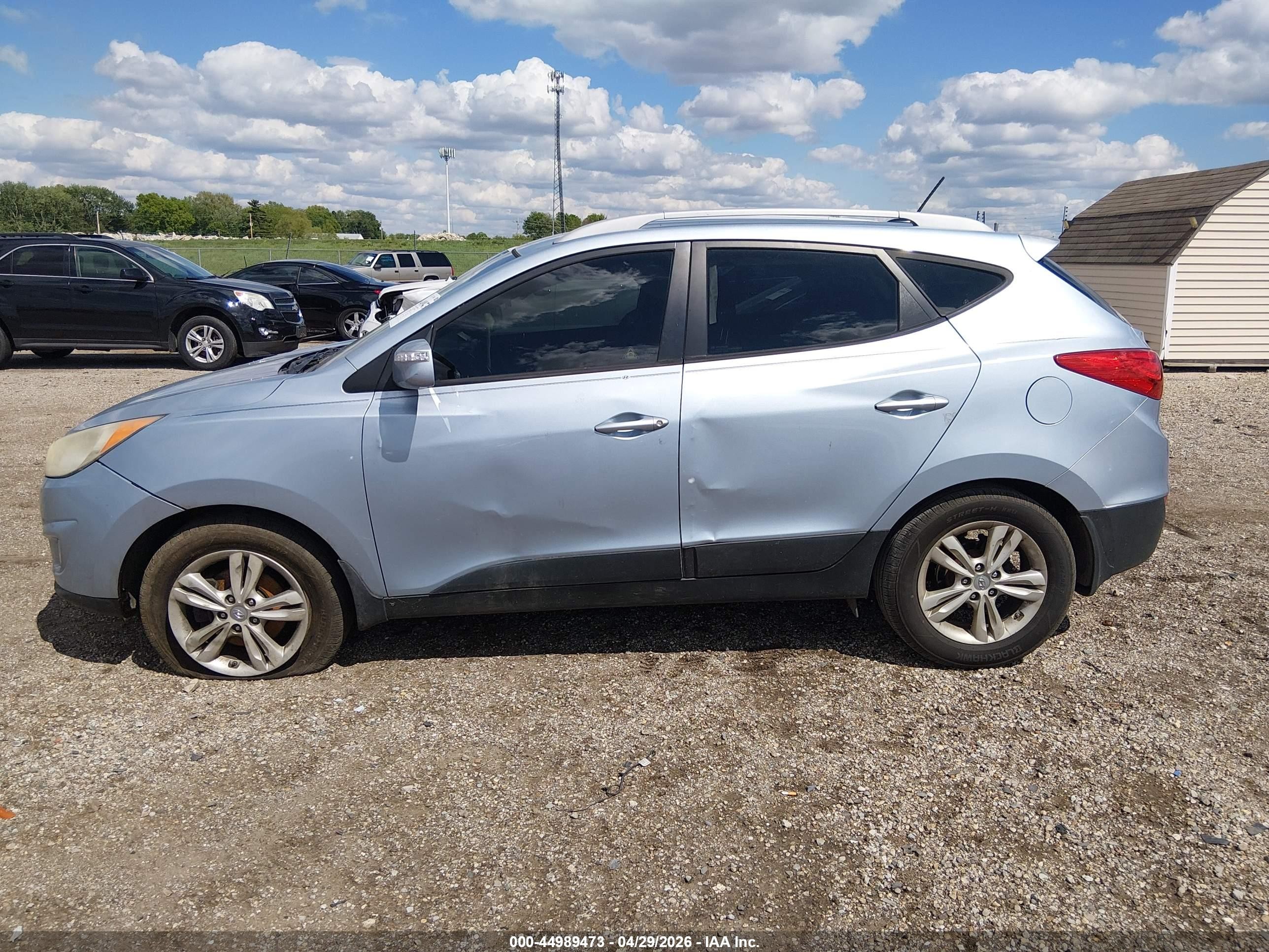 2013 Hyundai Tucson Gls Light Blue vin: KM8JU3AC3DU693546